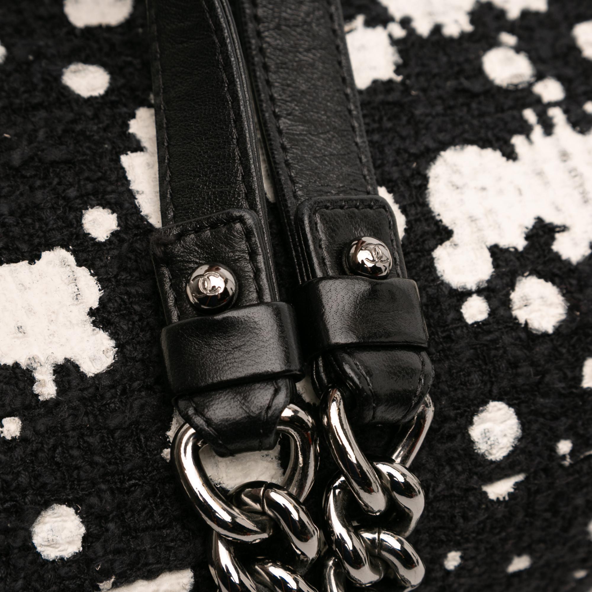 Chanel CC Tweed Paint Splatter Flap