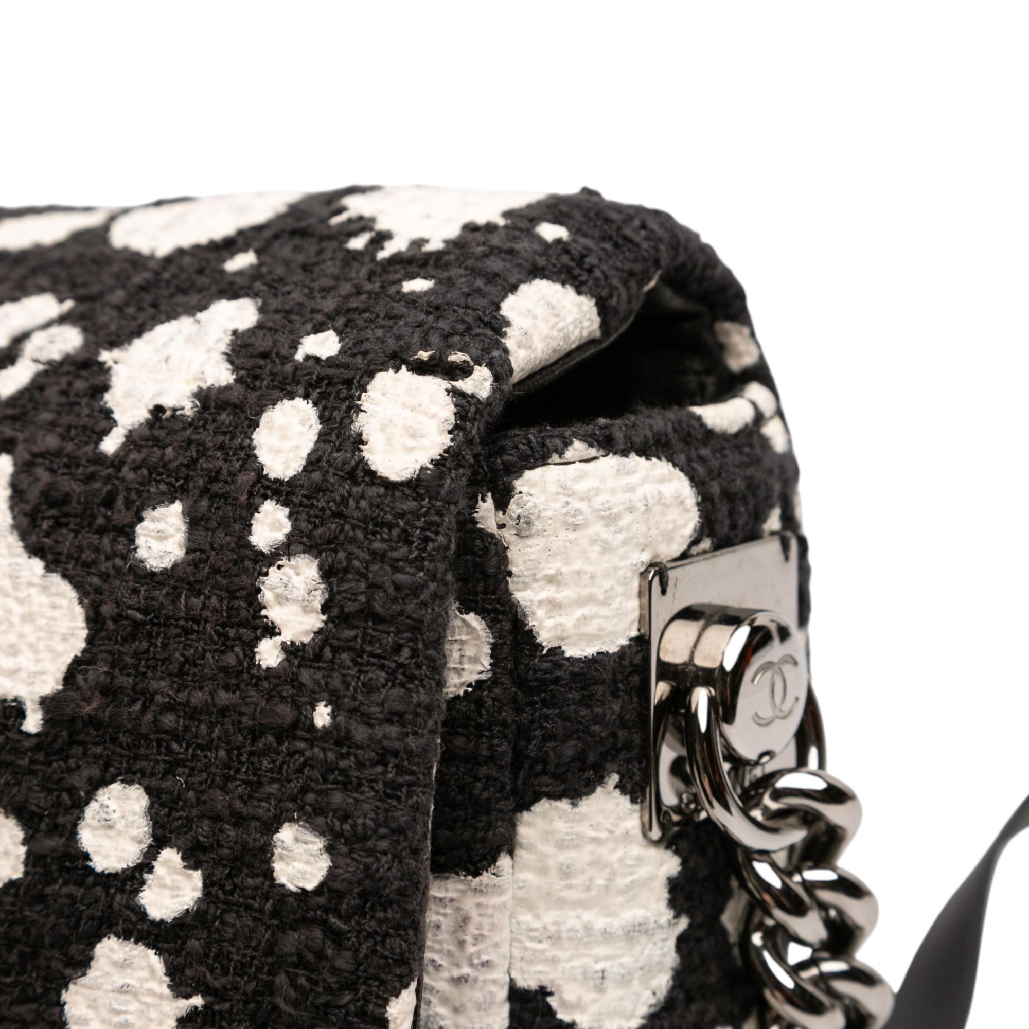 Chanel CC Tweed Paint Splatter Flap