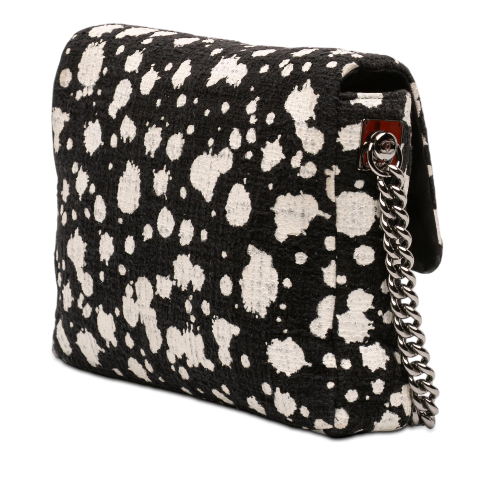 Chanel CC Tweed Paint Splatter Flap