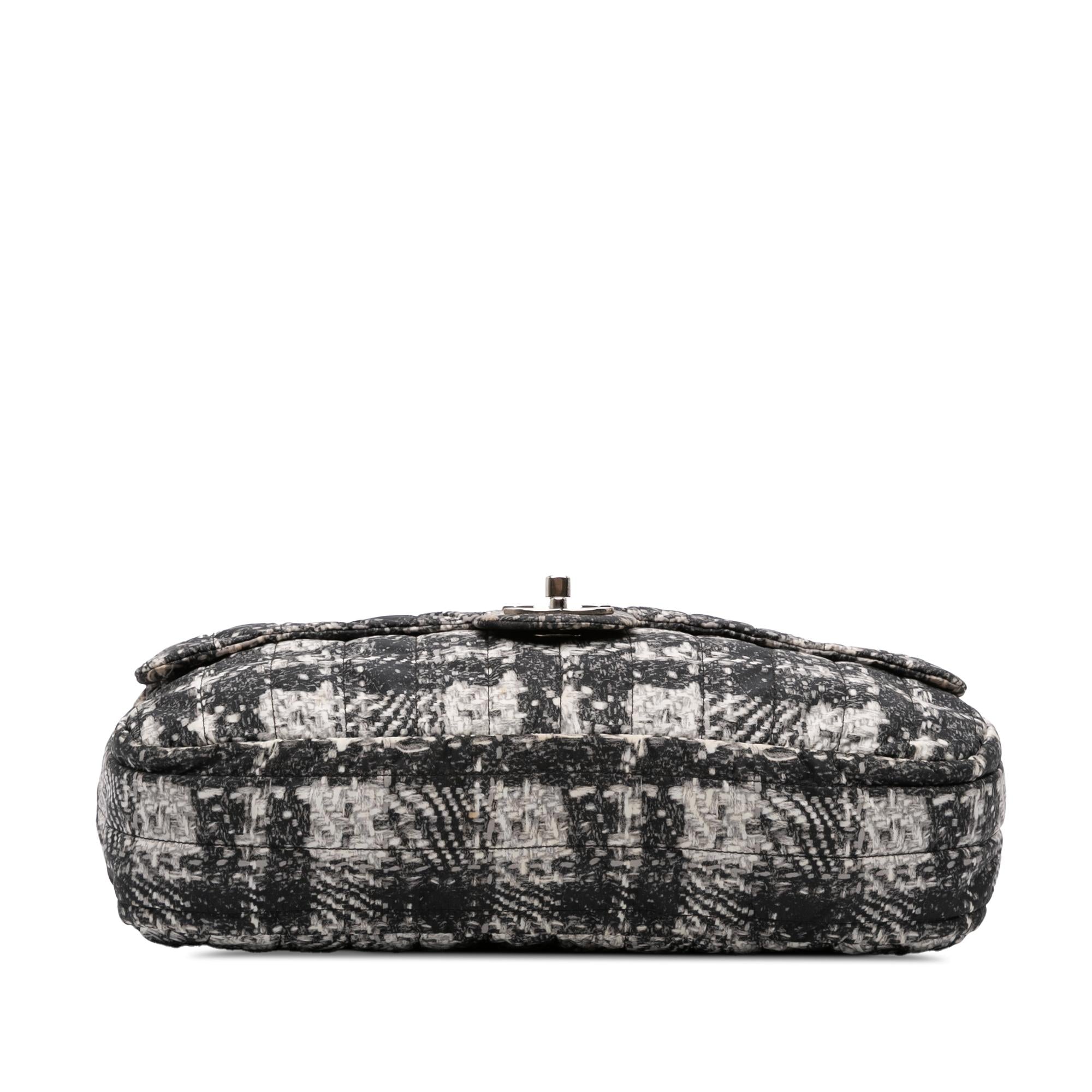 Chanel CC Tweed Print Nylon Single Flap