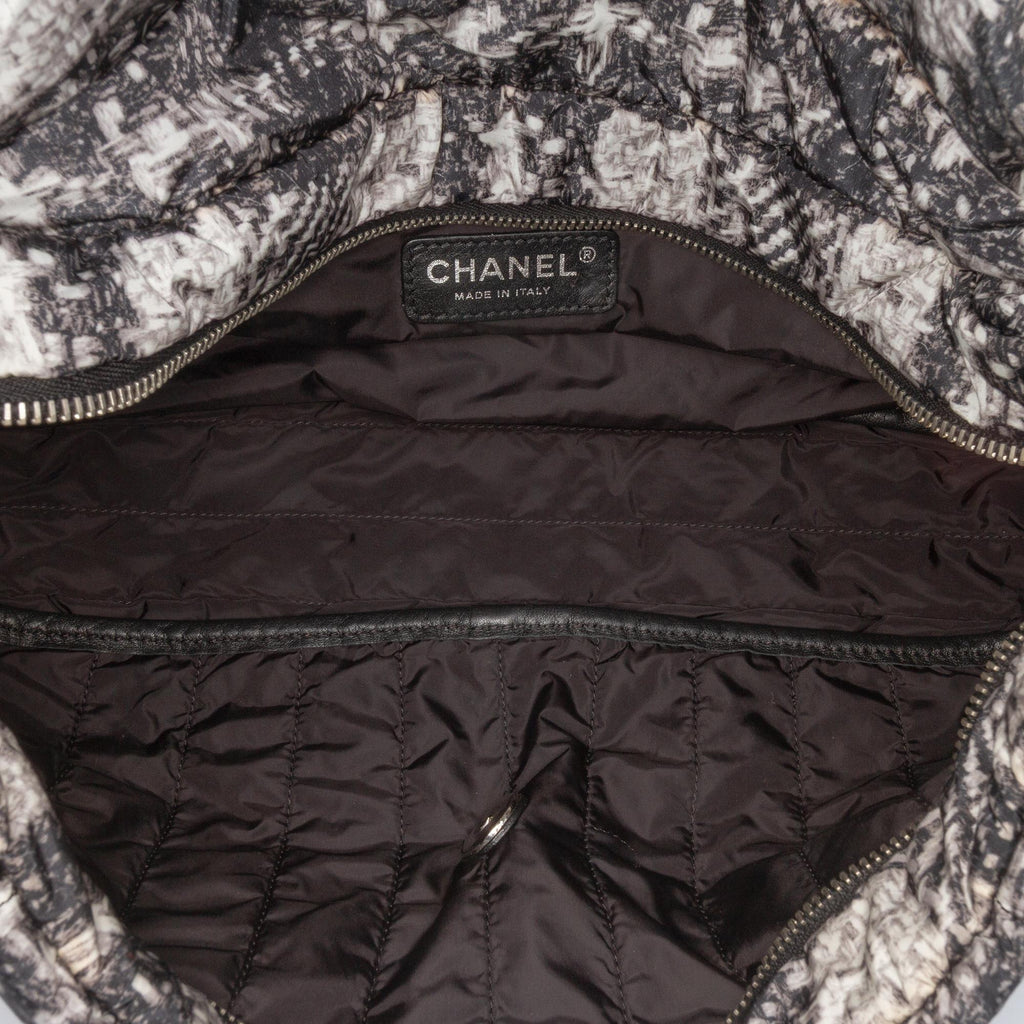 Chanel CC Tweed Print Nylon Single Flap