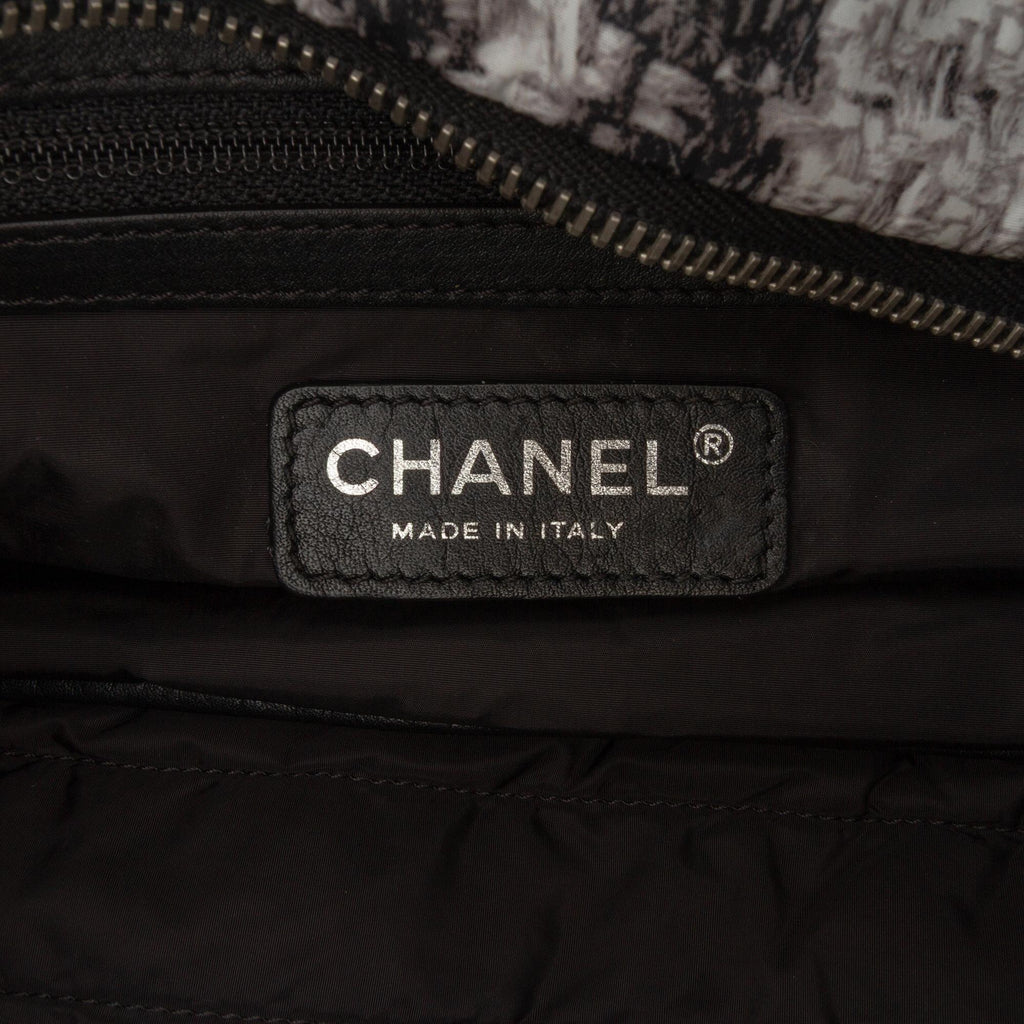 Chanel CC Tweed Print Nylon Single Flap