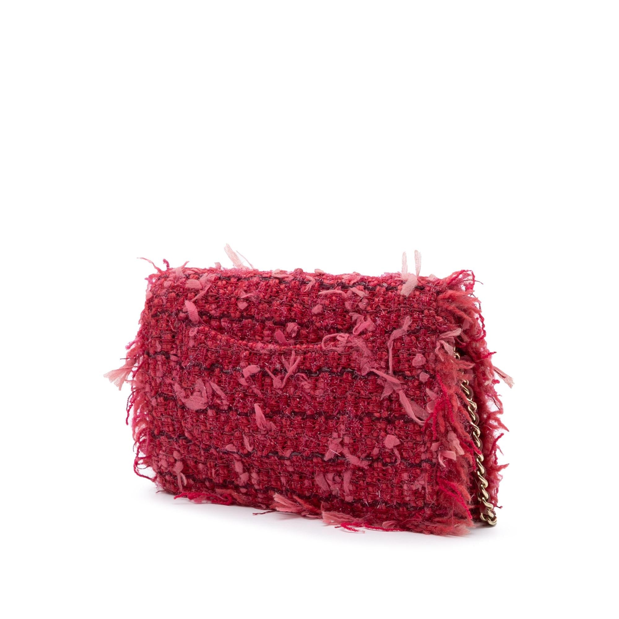 Chanel CC Tweed Wallet On Chain