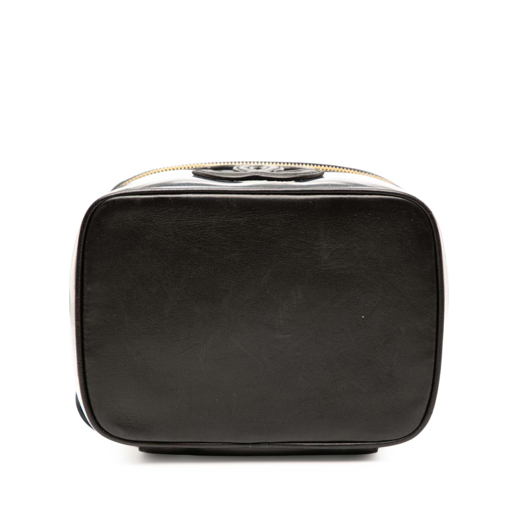 Chanel CC Vinyl and Calfskin Vanity Case