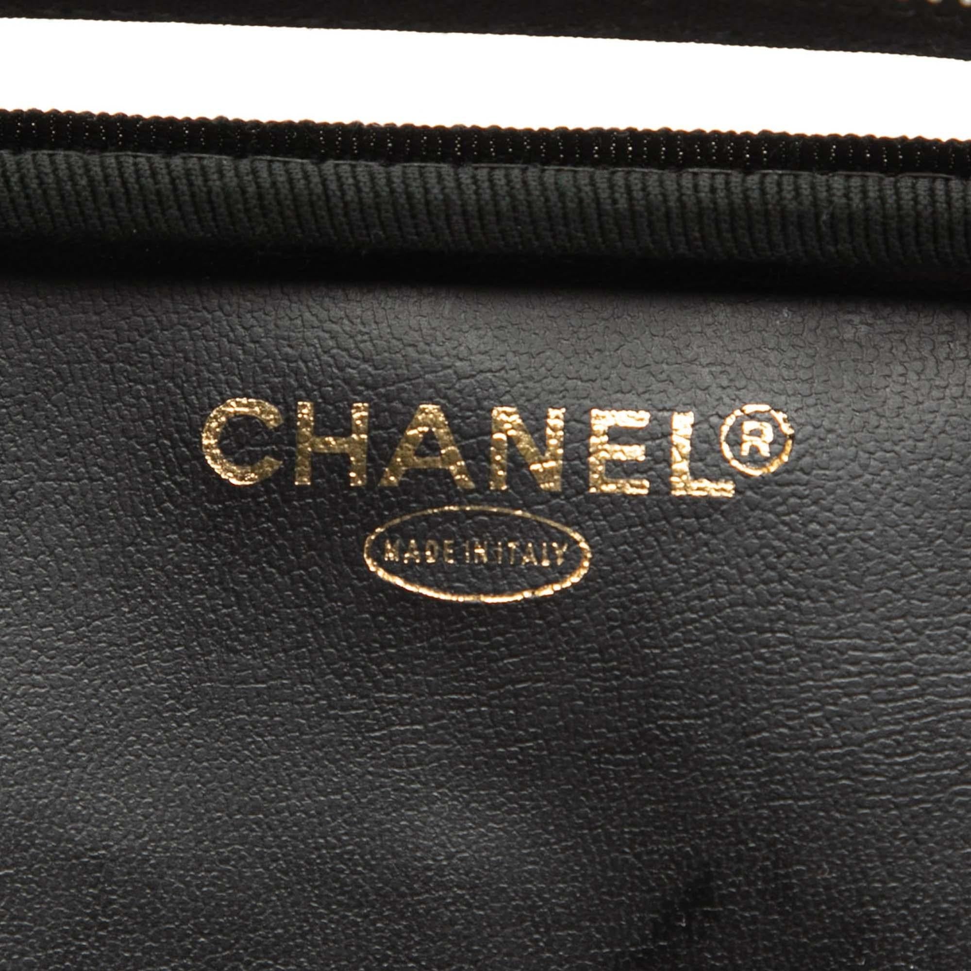 Chanel CC Vinyl and Calfskin Vanity Case