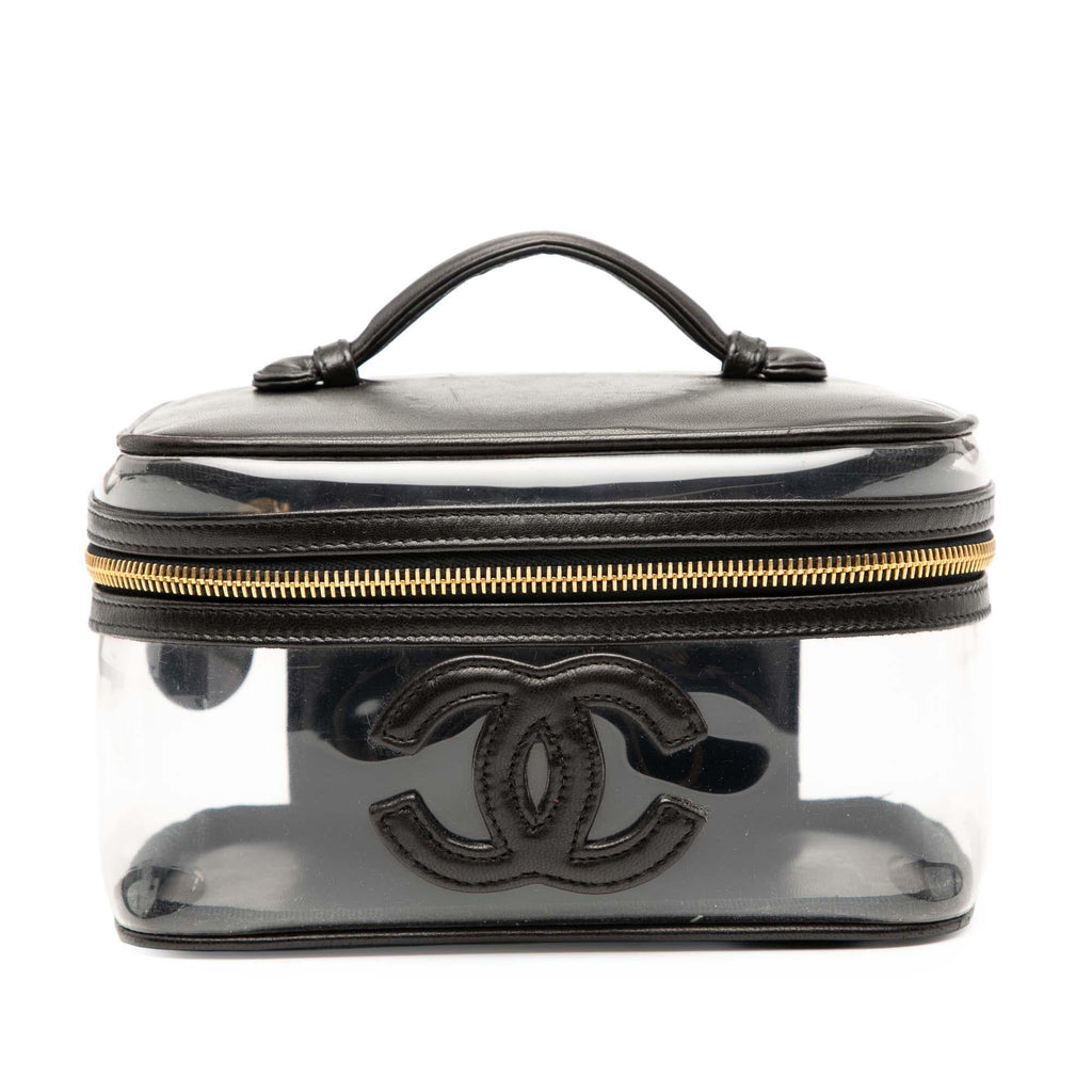 Chanel CC Vinyl and Calfskin Vanity Case