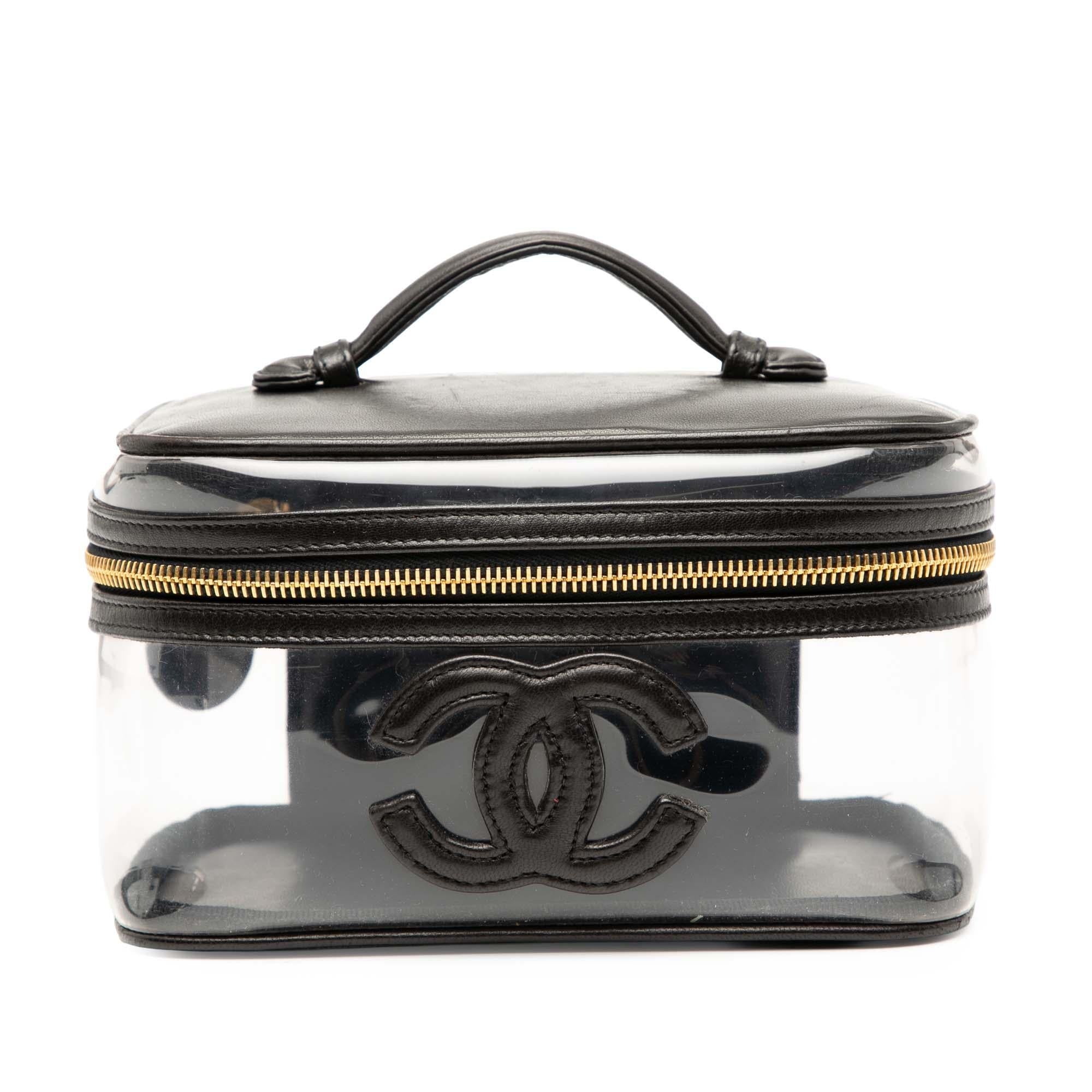 Chanel CC Vinyl and Calfskin Vanity Case