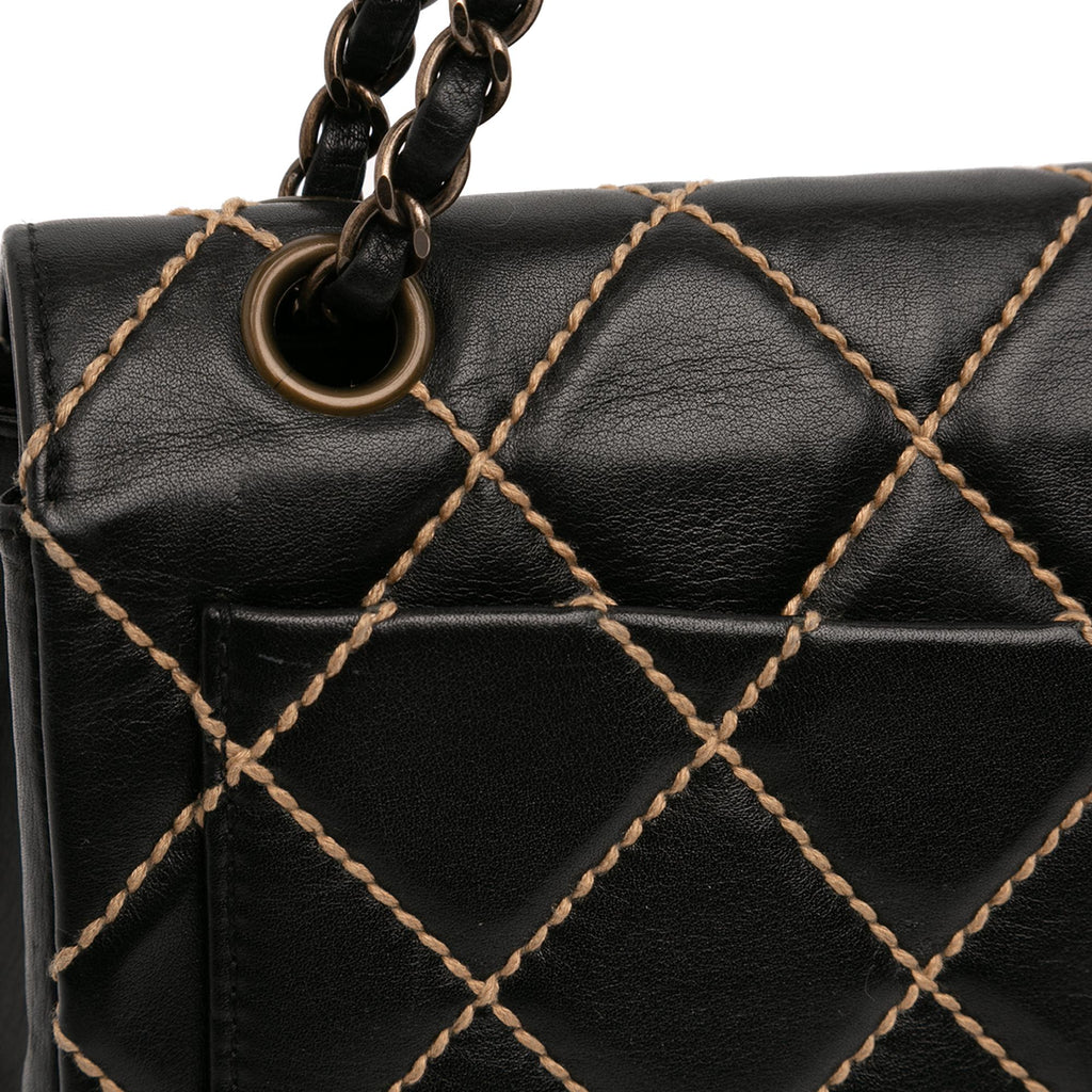 Chanel CC Wild Stitch Lambskin Flap