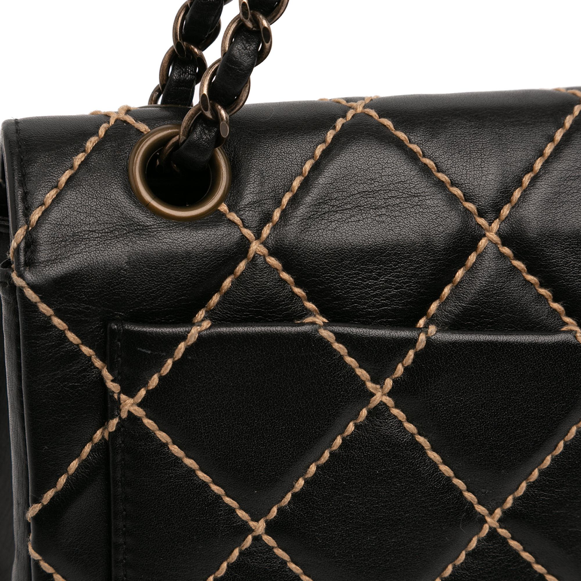 Chanel CC Wild Stitch Lambskin Flap