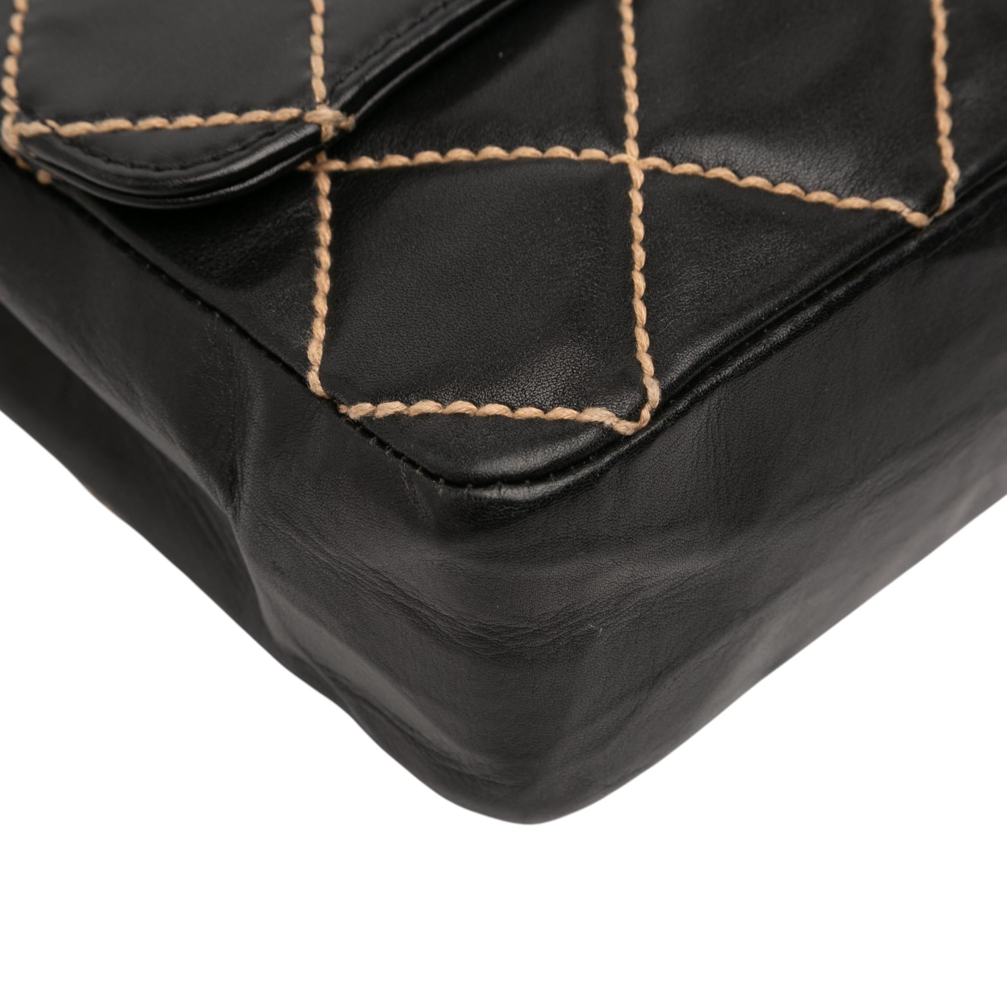 Chanel CC Wild Stitch Lambskin Flap