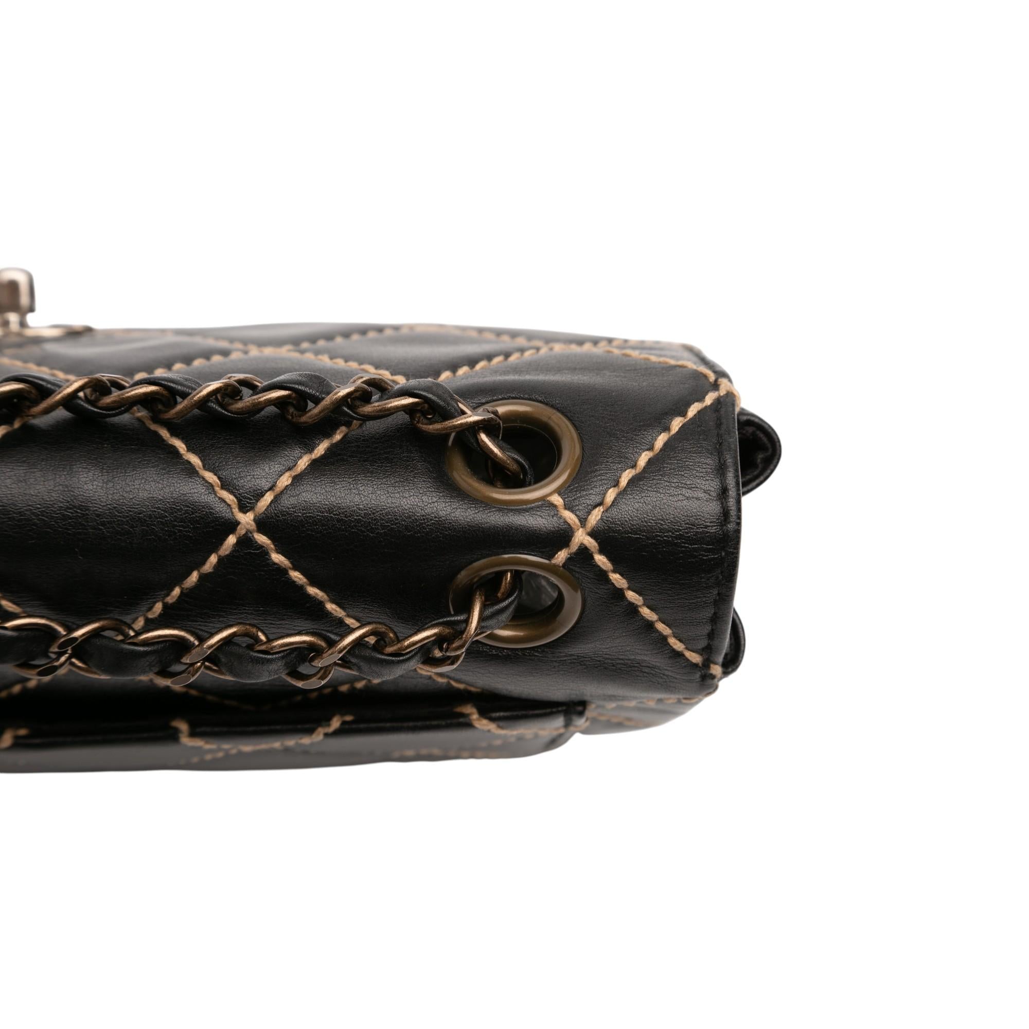 Chanel CC Wild Stitch Lambskin Flap
