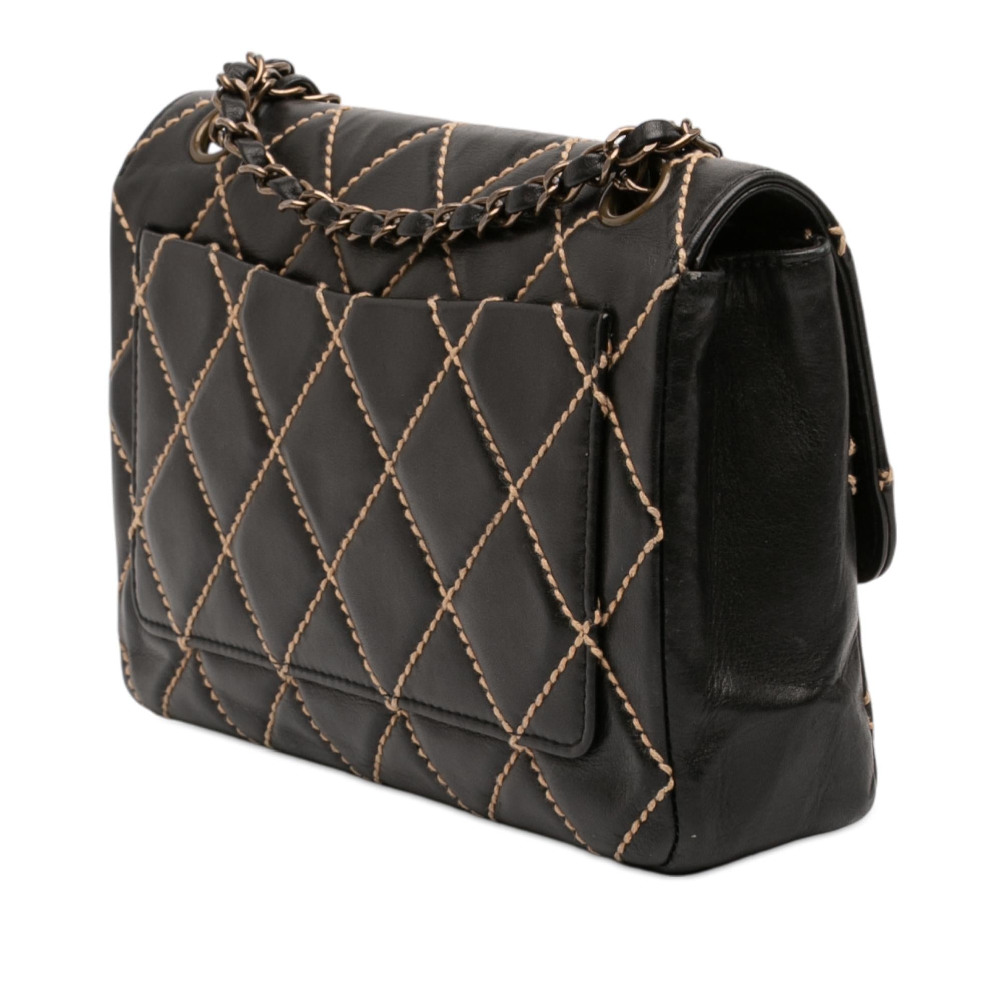 Chanel CC Wild Stitch Lambskin Flap