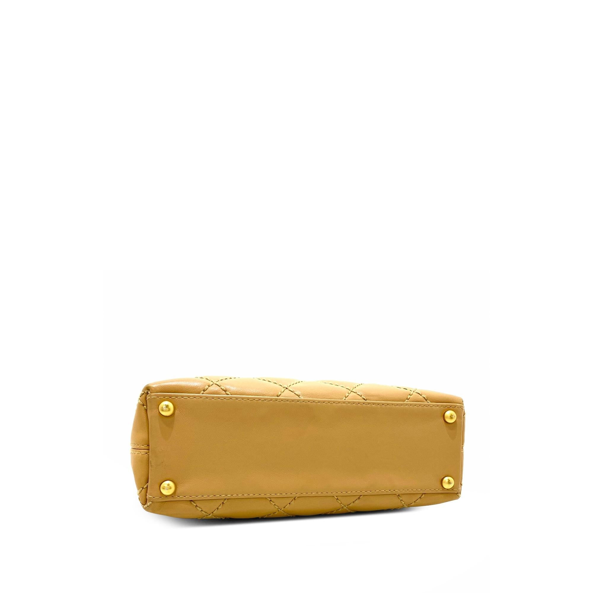 Chanel CC Wild Stitch Lambskin Handbag (SHG-dhxke3)