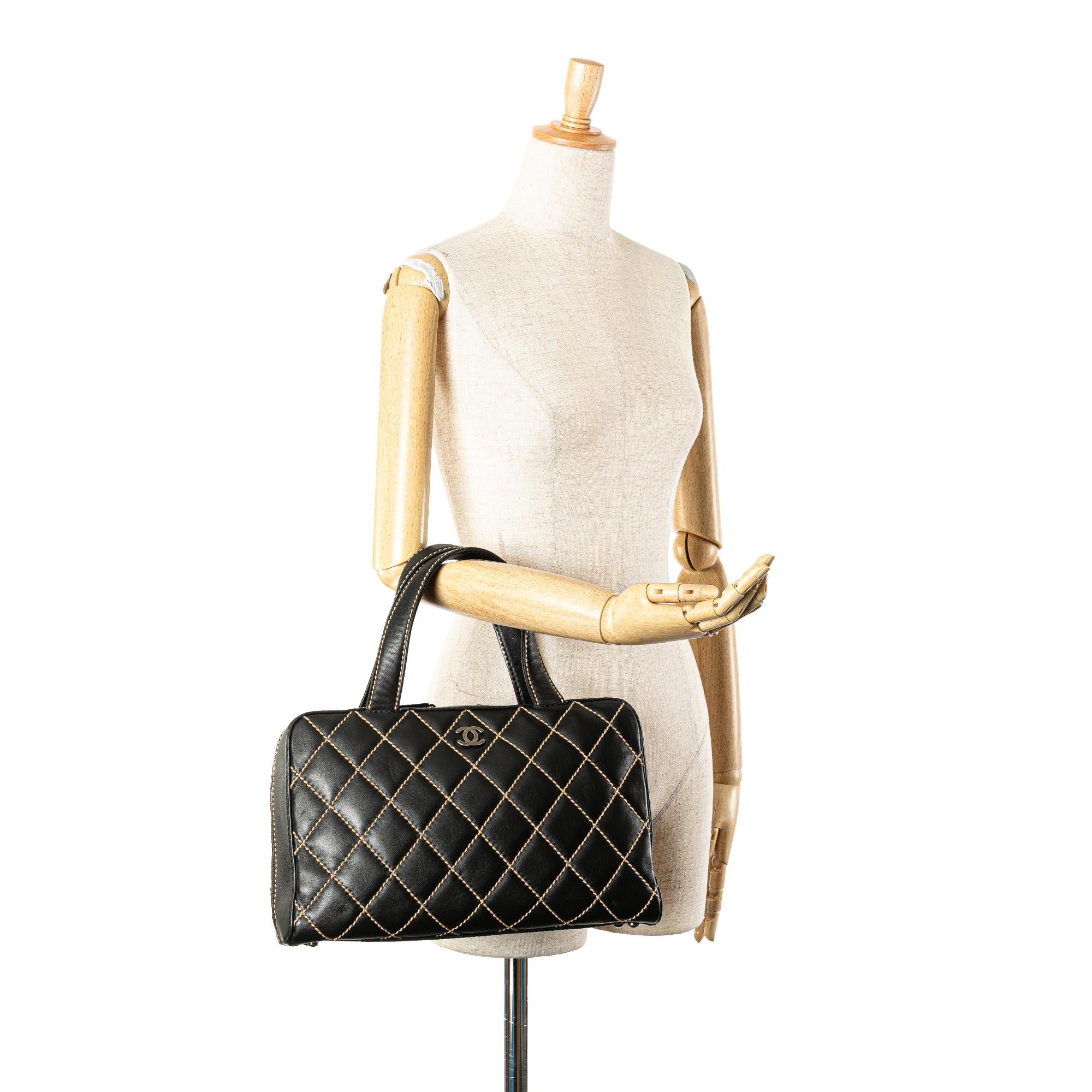 Chanel CC Wild Stitch Lambskin Handbag