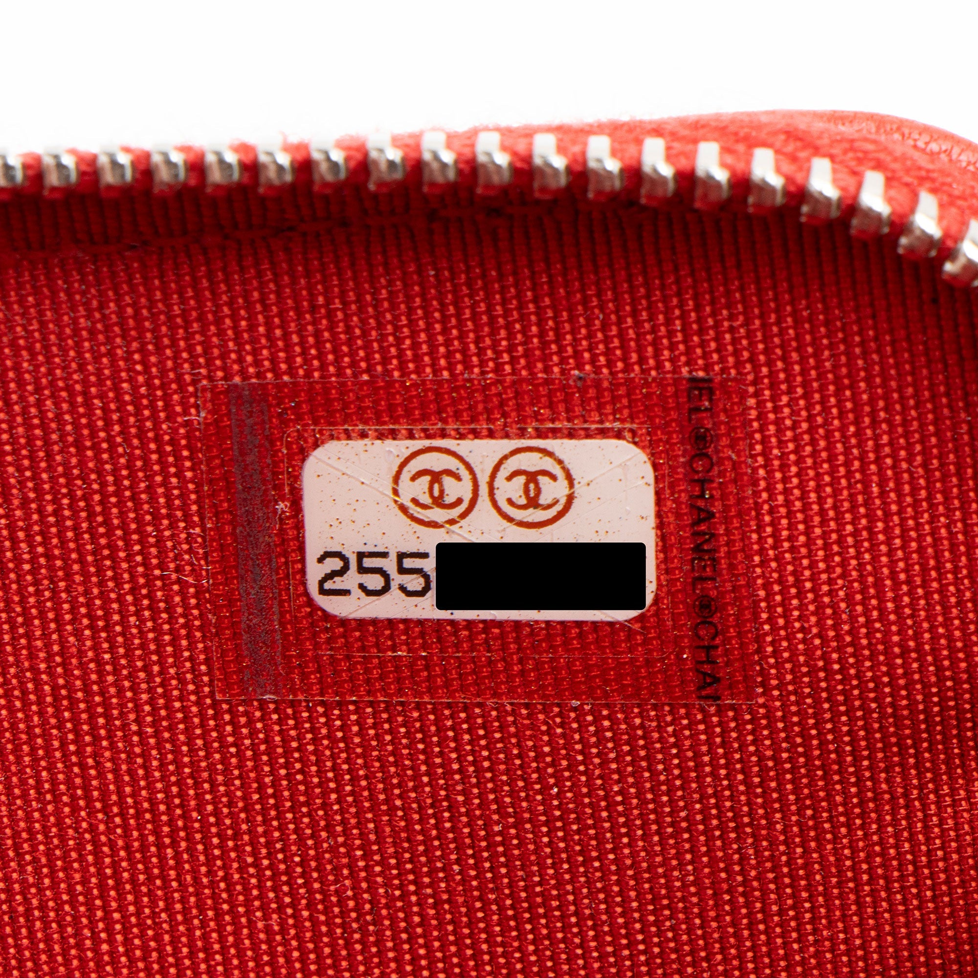 Chanel Calfskin CC Box Double Zip Clutch with Chain