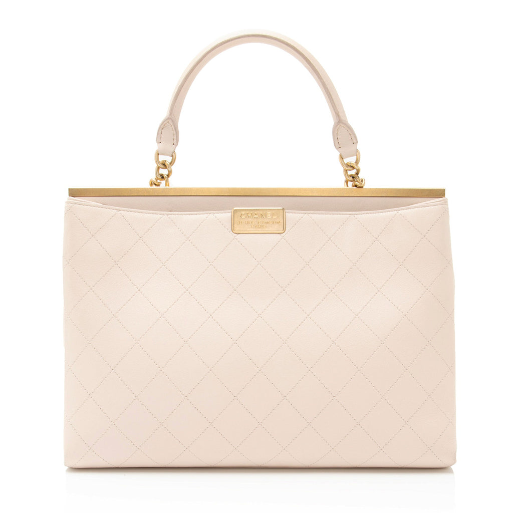 Chanel Calfskin Coco Luxe Large Shopping Tote