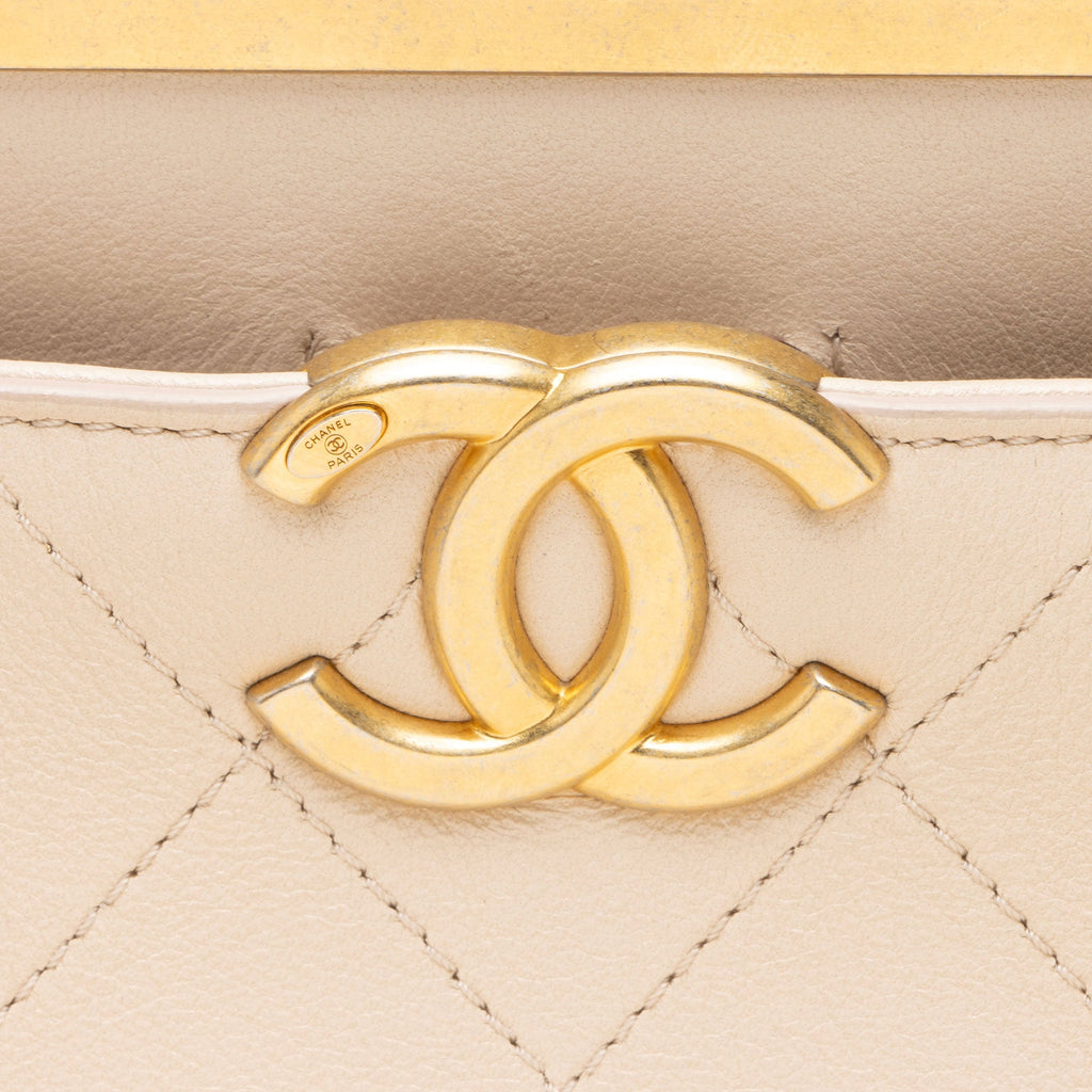 Chanel Calfskin Coco Luxe Large Shopping Tote