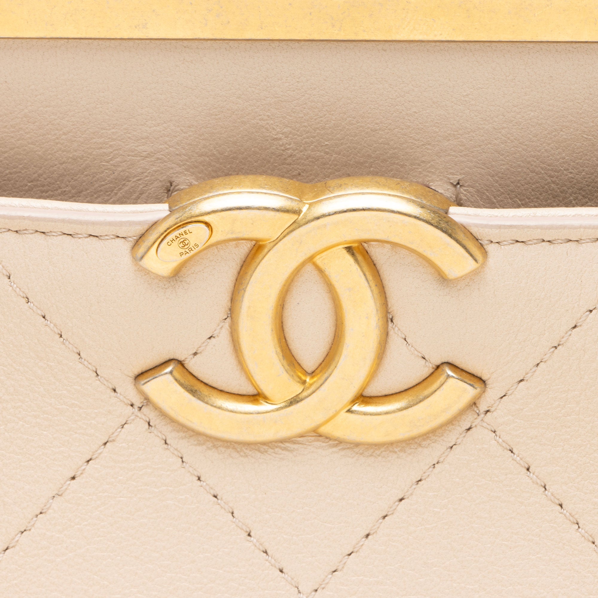 Chanel Calfskin Coco Luxe Large Shopping Tote