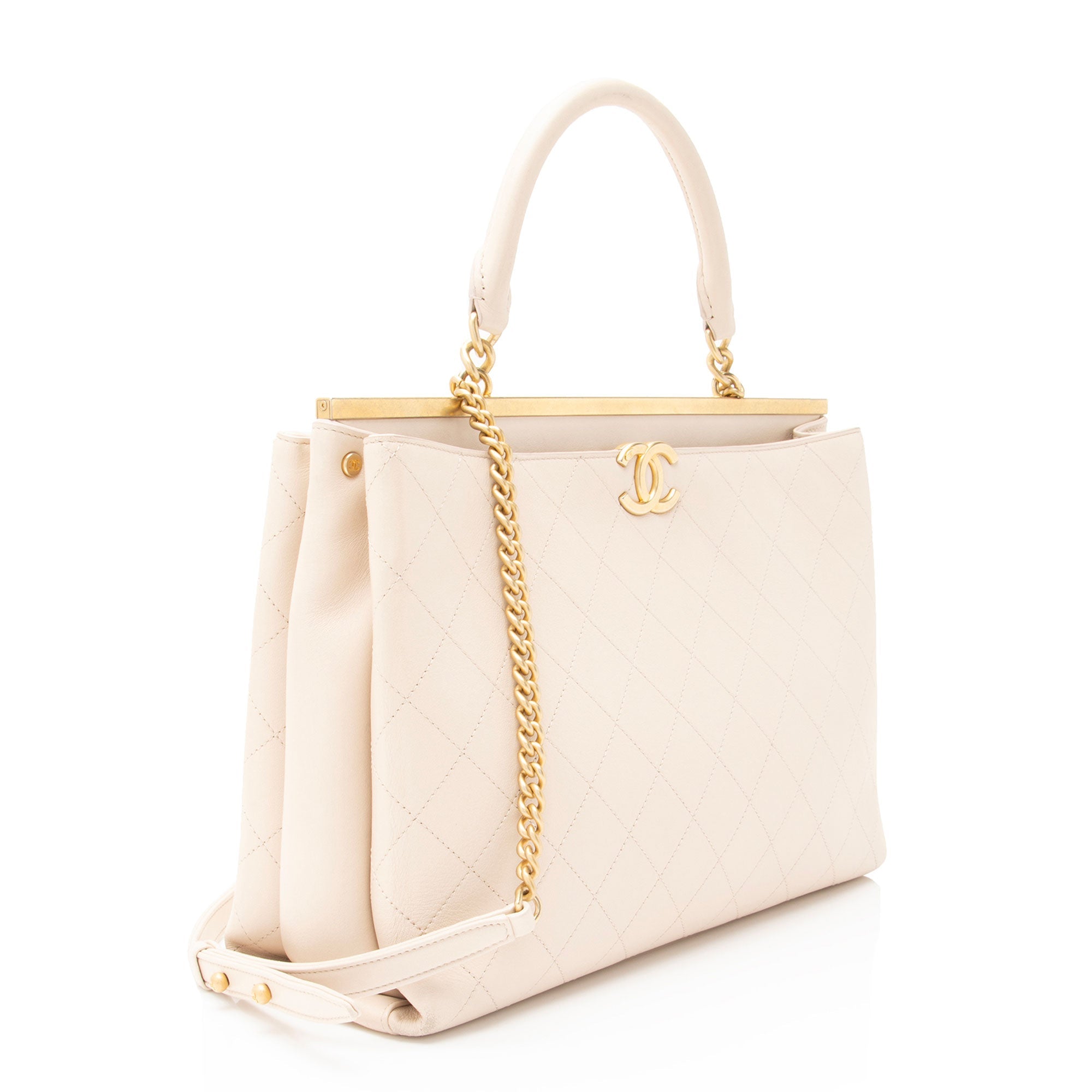 Chanel Calfskin Coco Luxe Large Shopping Tote
