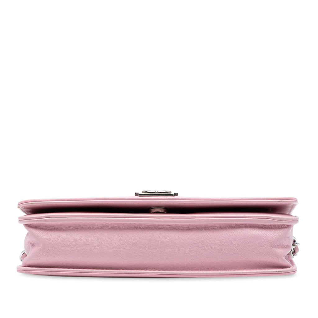 Chanel Calfskin Crystal Studded Boy Wallet on Chain
