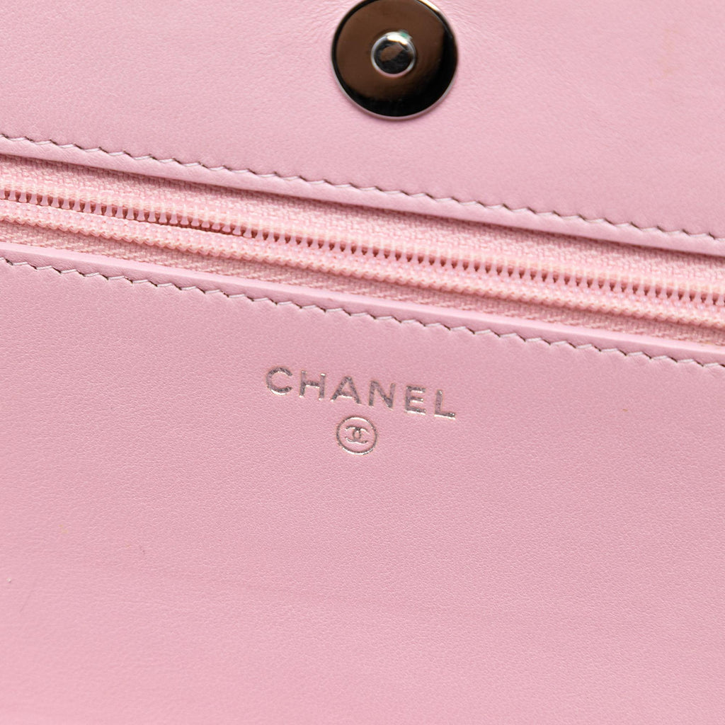 Chanel Calfskin Crystal Studded Boy Wallet on Chain