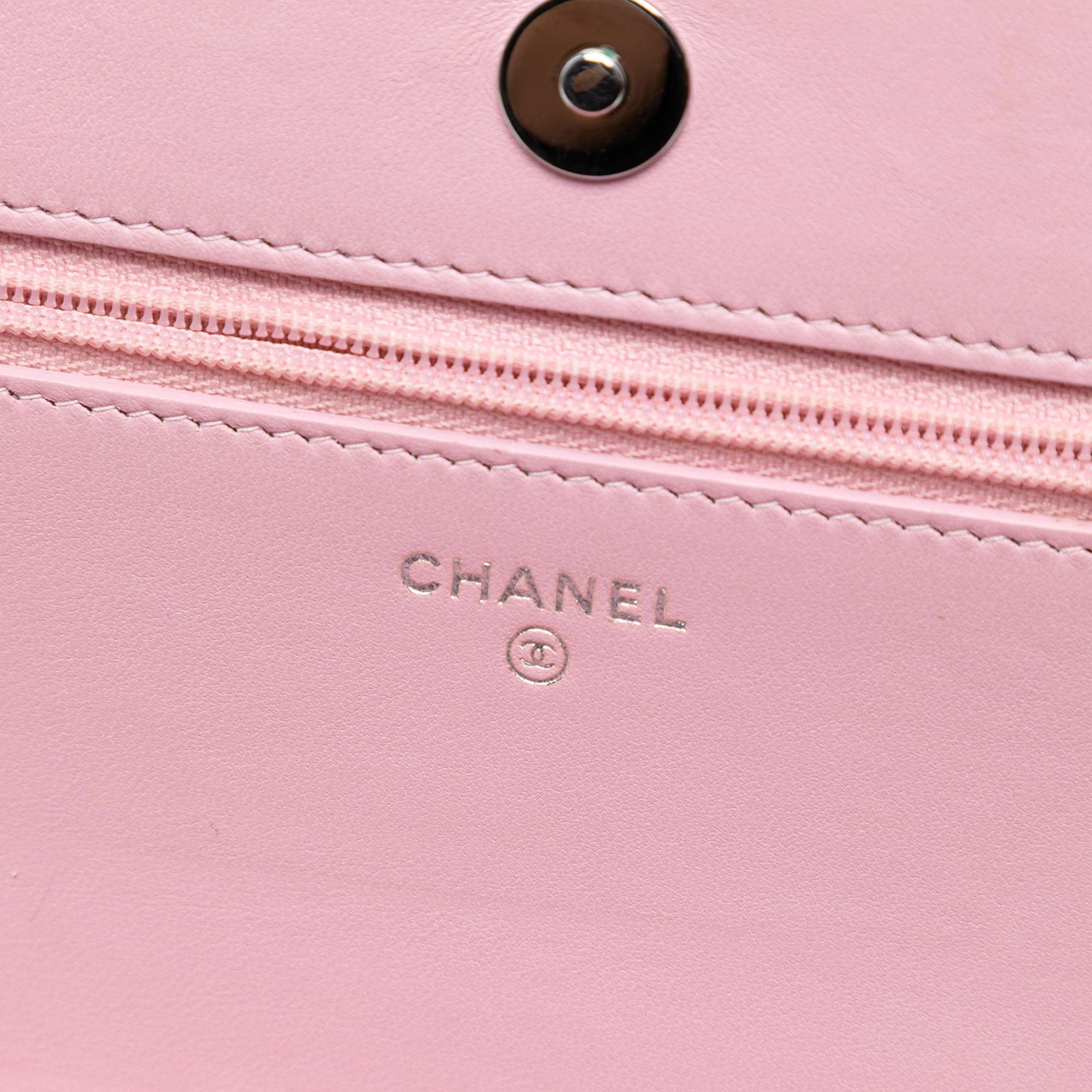 Chanel Calfskin Crystal Studded Boy Wallet on Chain