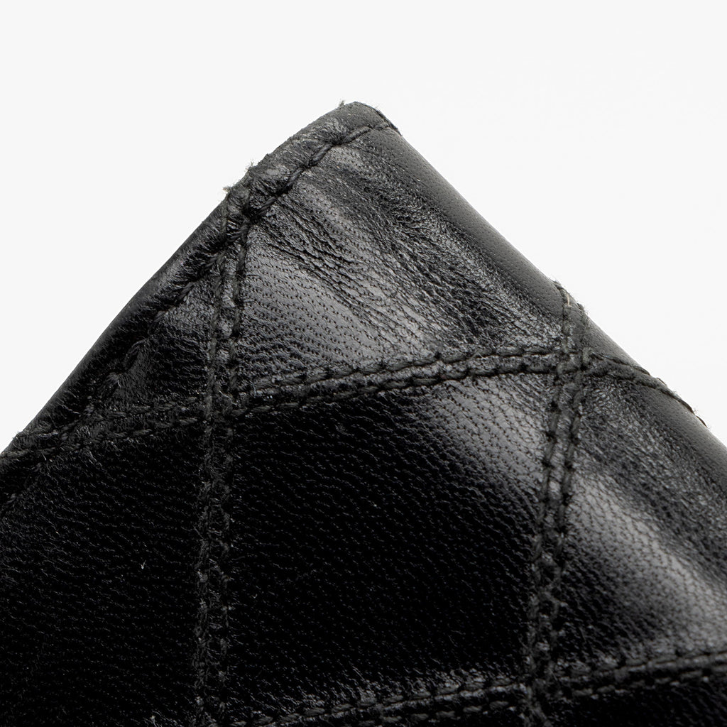 Chanel Calfskin Diamond Wild Stitch French Purse Wallet (SHF-snVzTa)