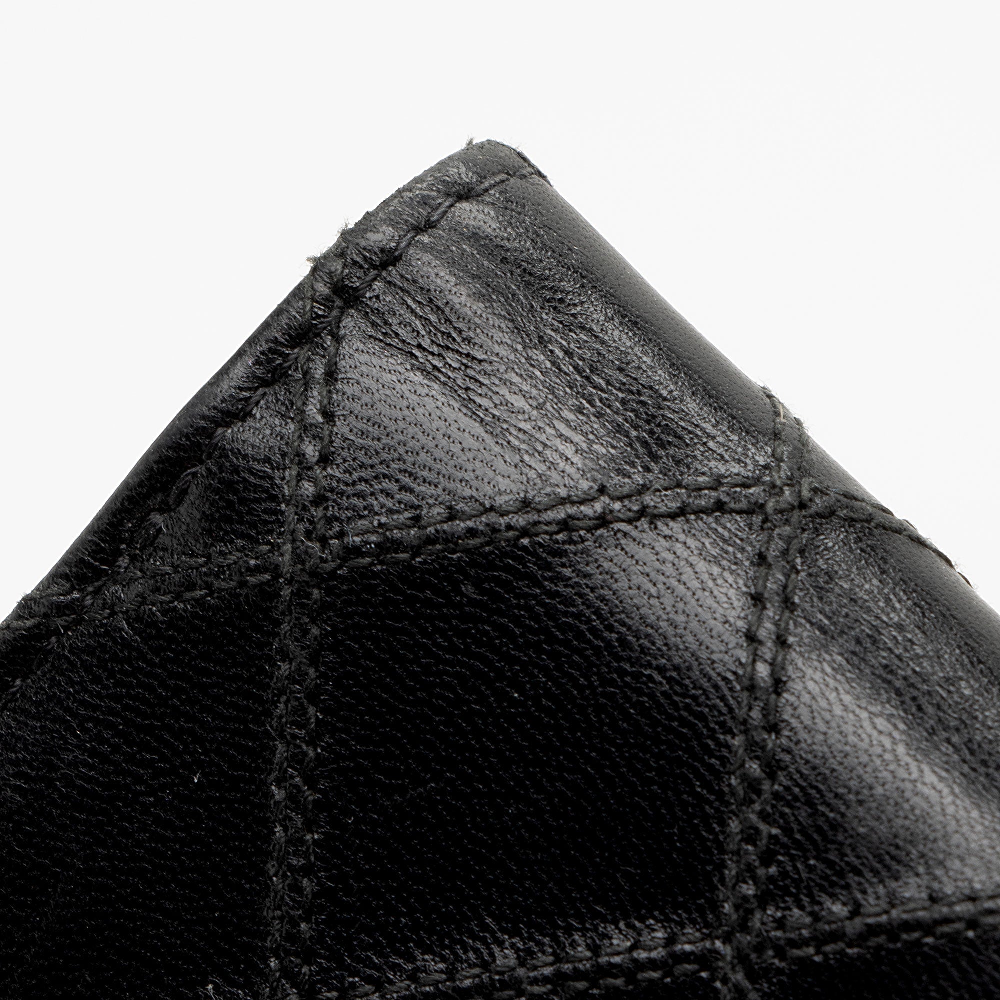 Chanel Calfskin Diamond Wild Stitch French Purse Wallet (SHF-snVzTa)
