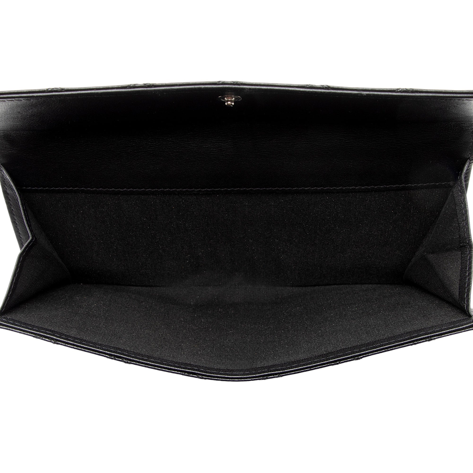 Chanel Calfskin Diamond Wild Stitch French Purse Wallet (SHF-snVzTa)