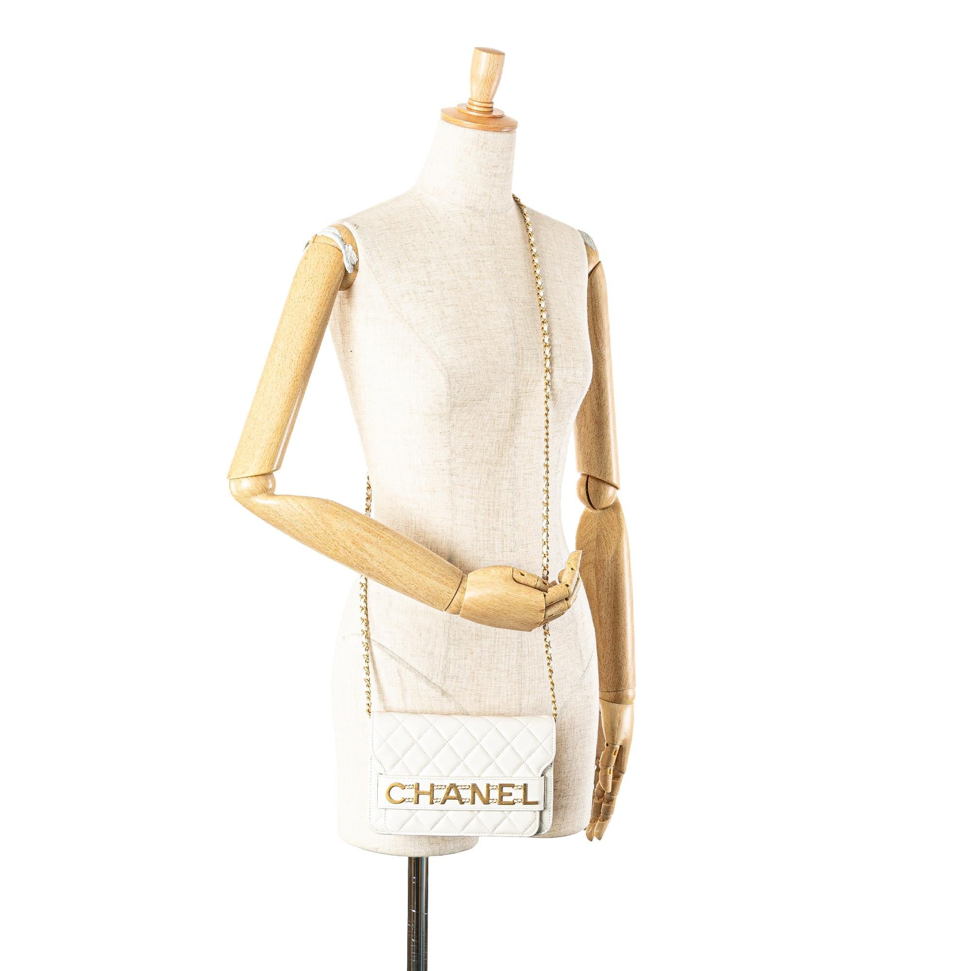 Chanel Calfskin Enchained Flap Wallet on Chain