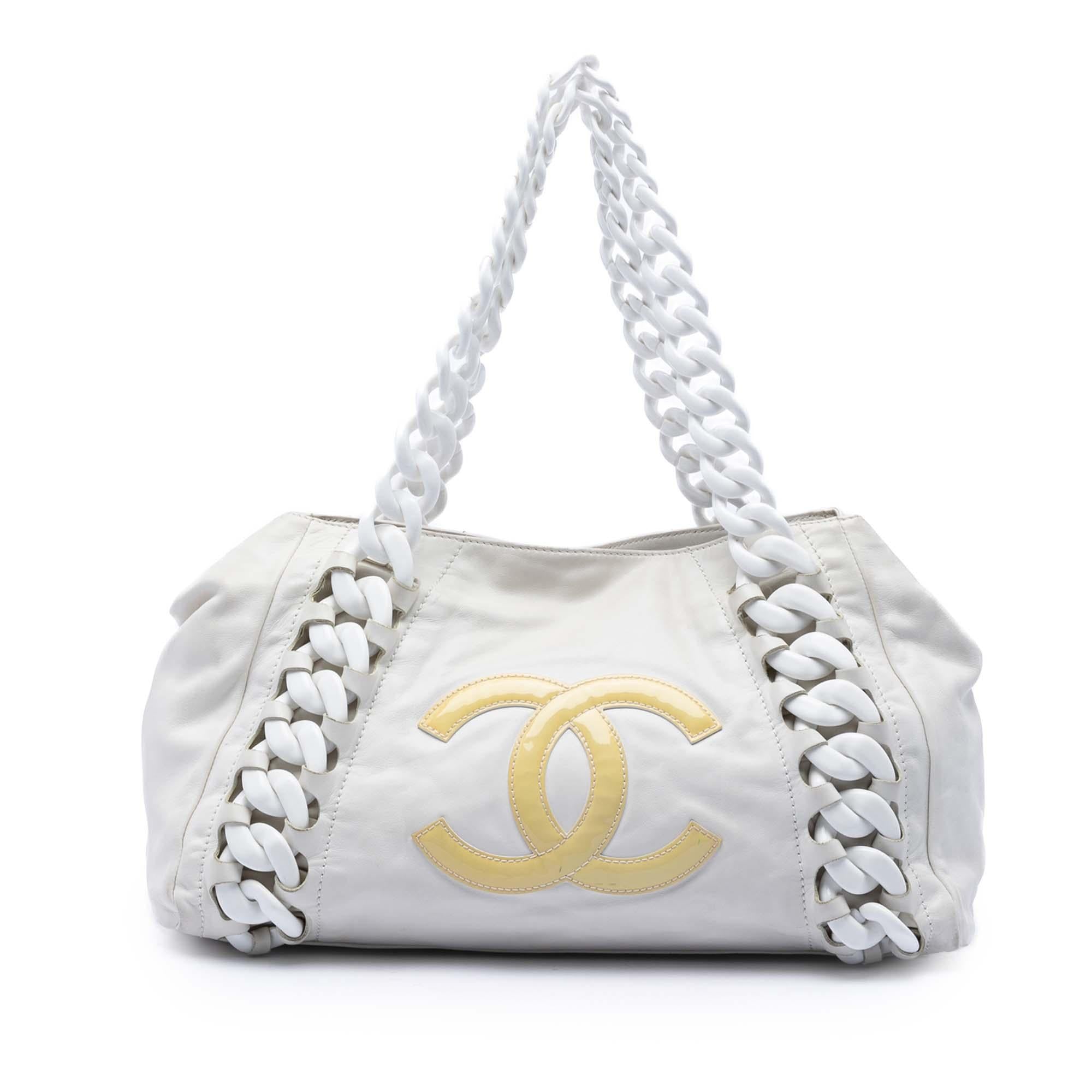 Chanel Calfskin Modern Chain Rhodoid East West Tote