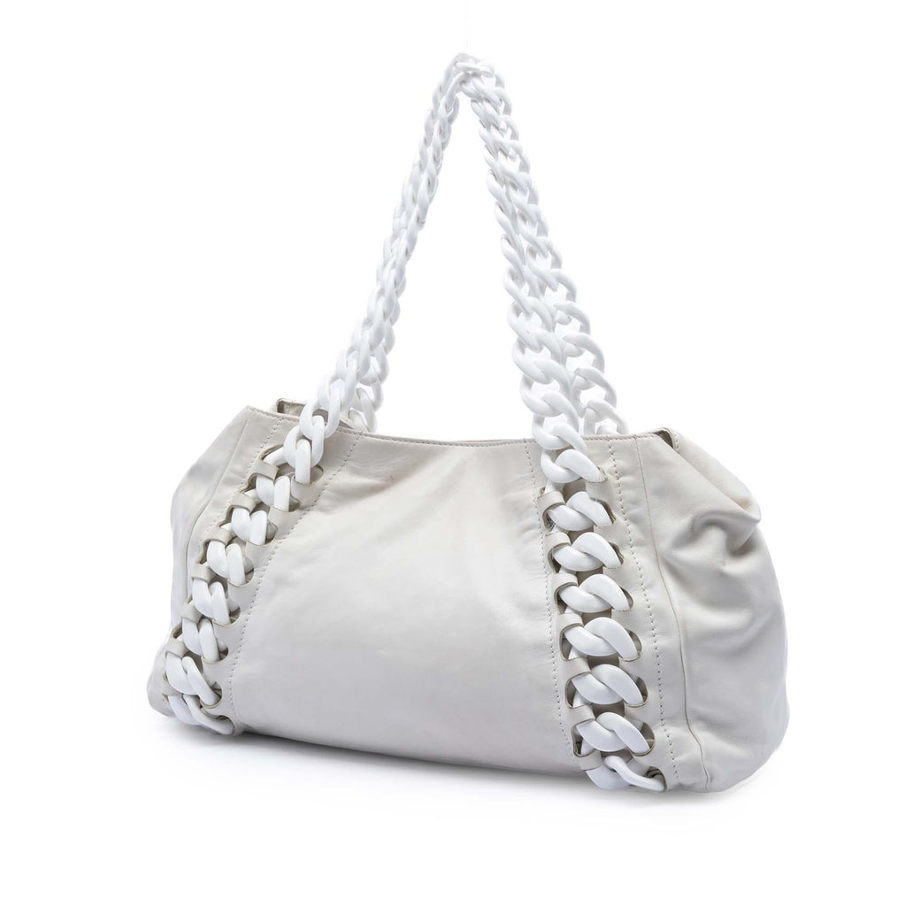 Chanel Calfskin Modern Chain Rhodoid East West Tote