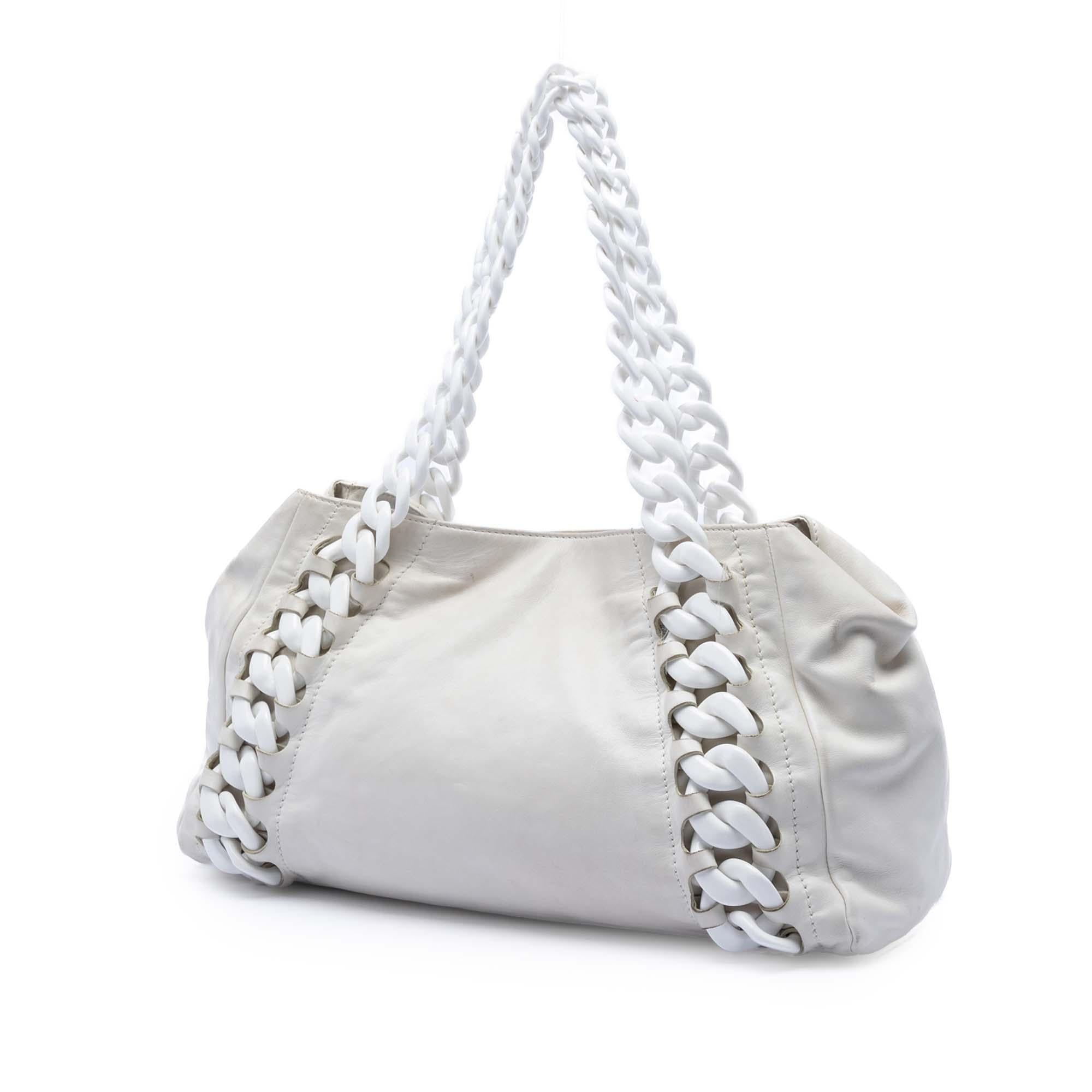 Chanel Calfskin Modern Chain Rhodoid East West Tote