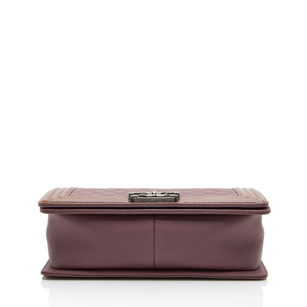 Chanel Calfskin Patent Old Medium Boy Bag