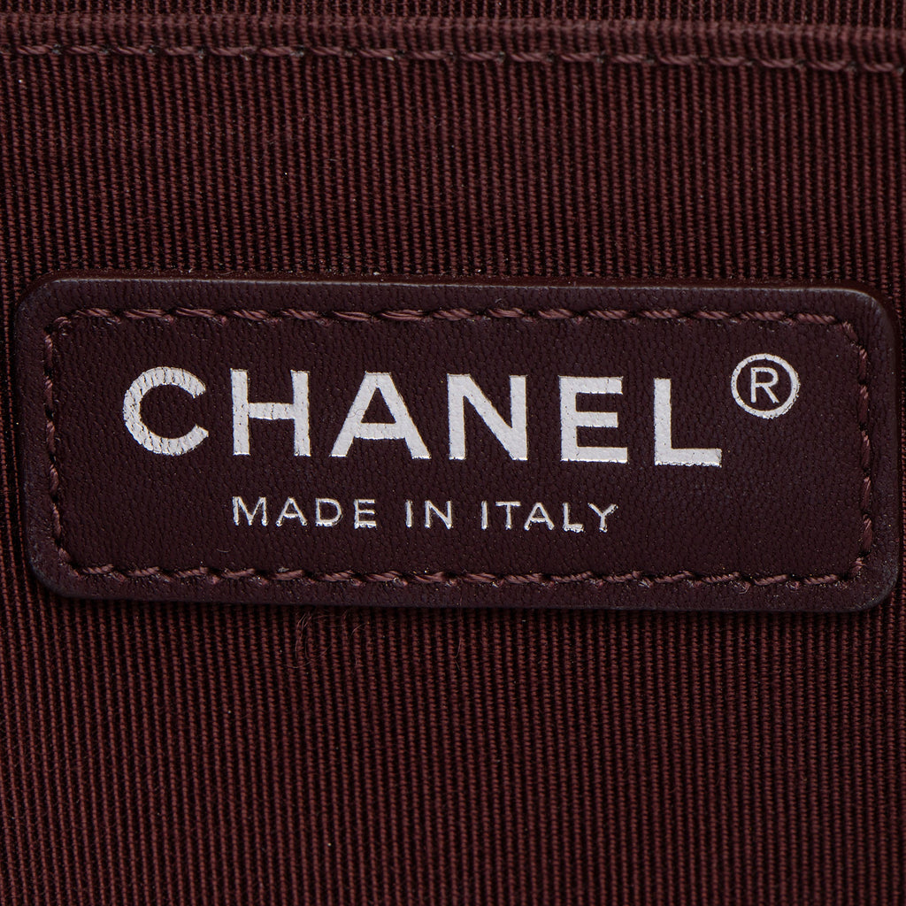 Chanel Calfskin Patent Old Medium Boy Bag