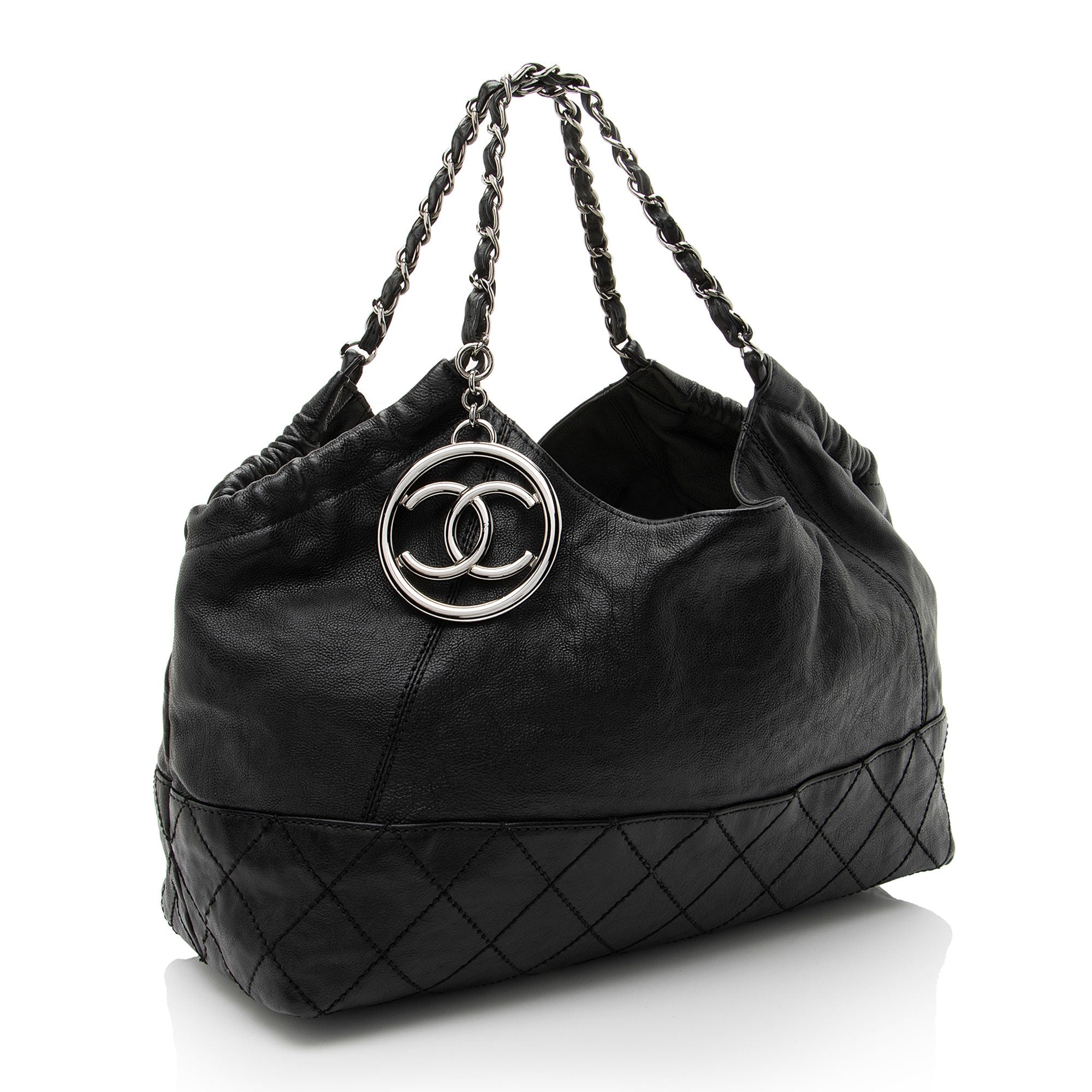 Chanel Calfskin Petit Cocos Cabas Shopper Tote