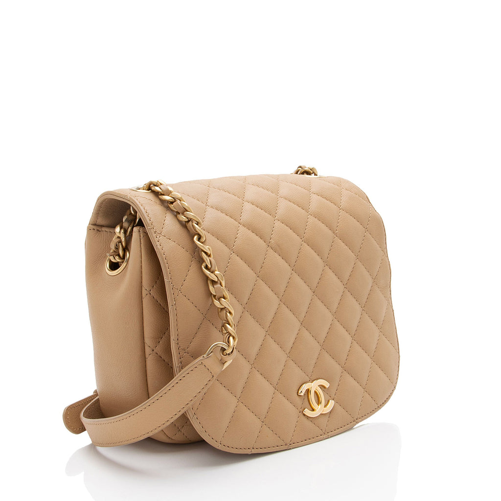 Chanel Calfskin Saddle Full Flap Messenger