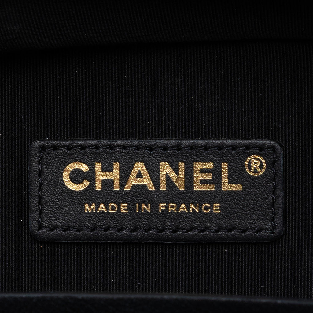Chanel Calfskin Stitched Cup Of Tea Vanity Case