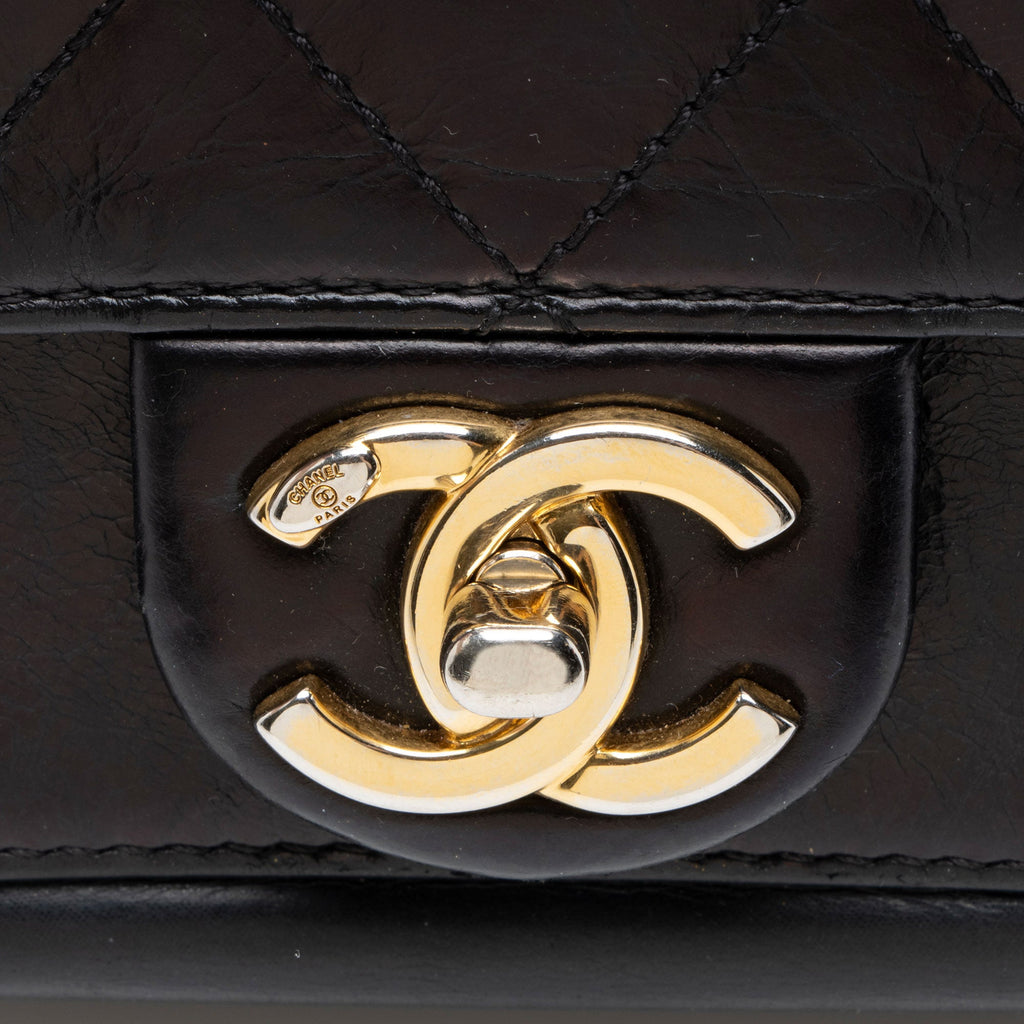 Chanel Calfskin Straight Line Mini Flap Bag