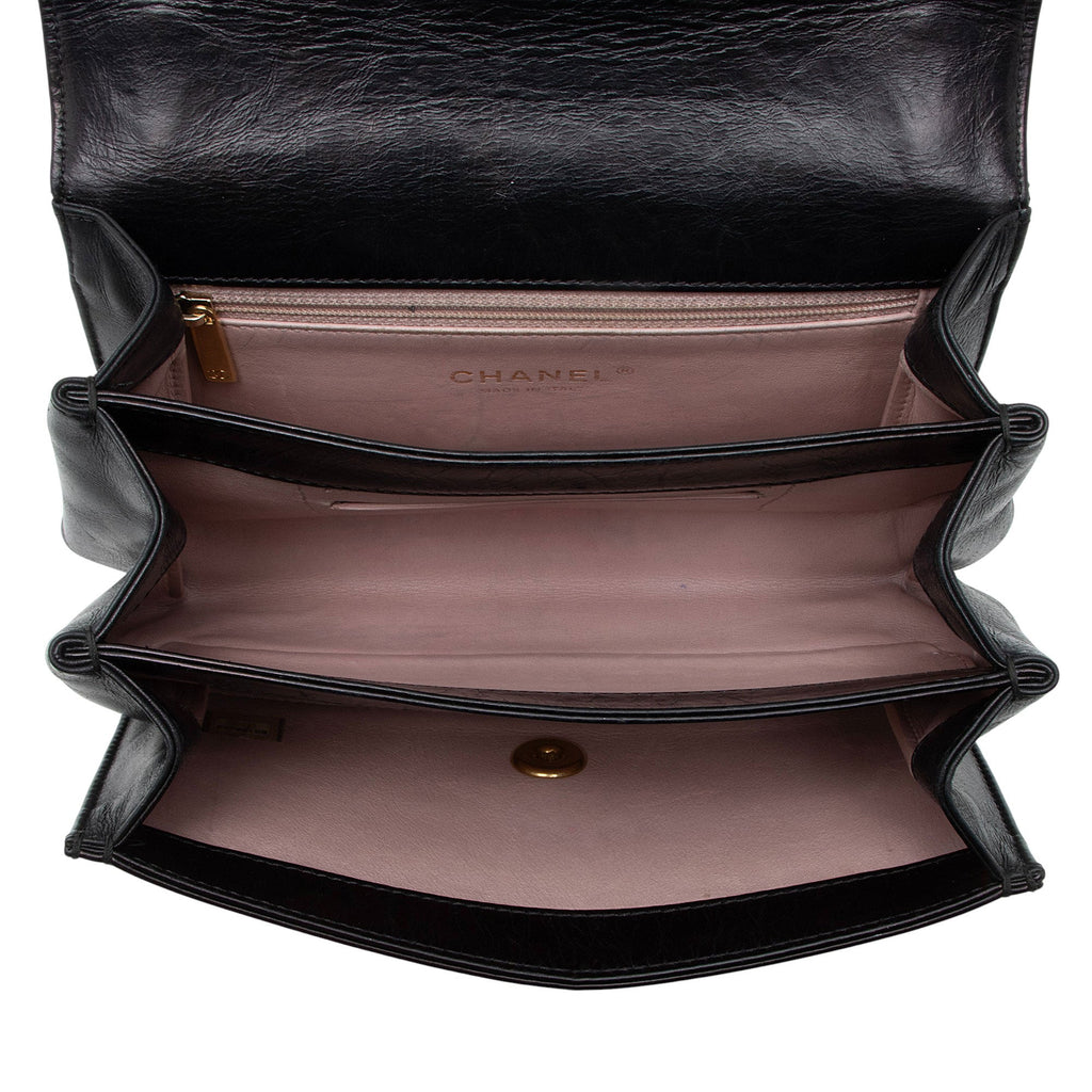 Chanel Calfskin Straight Line Mini Flap Bag