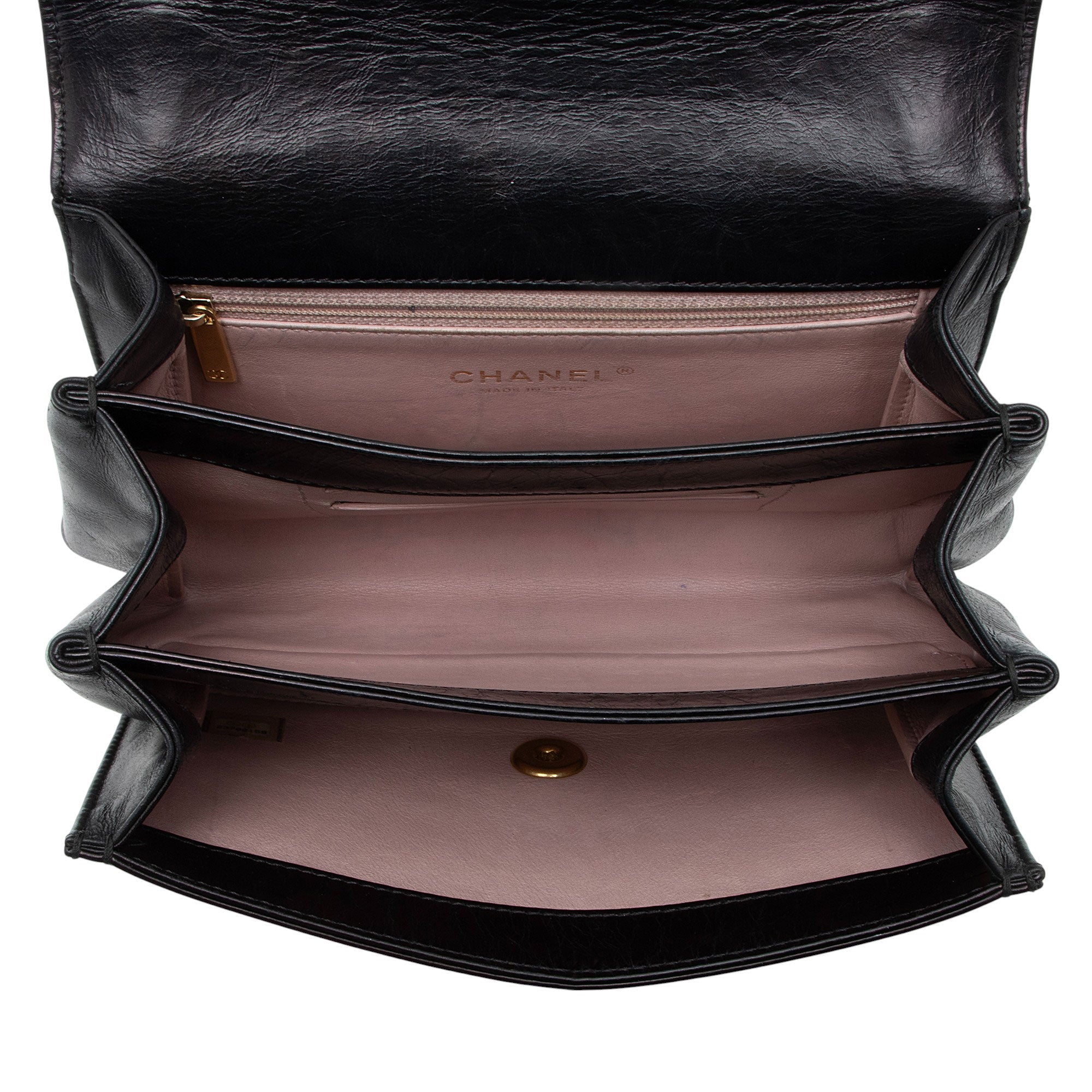 Chanel Calfskin Straight Line Mini Flap Bag