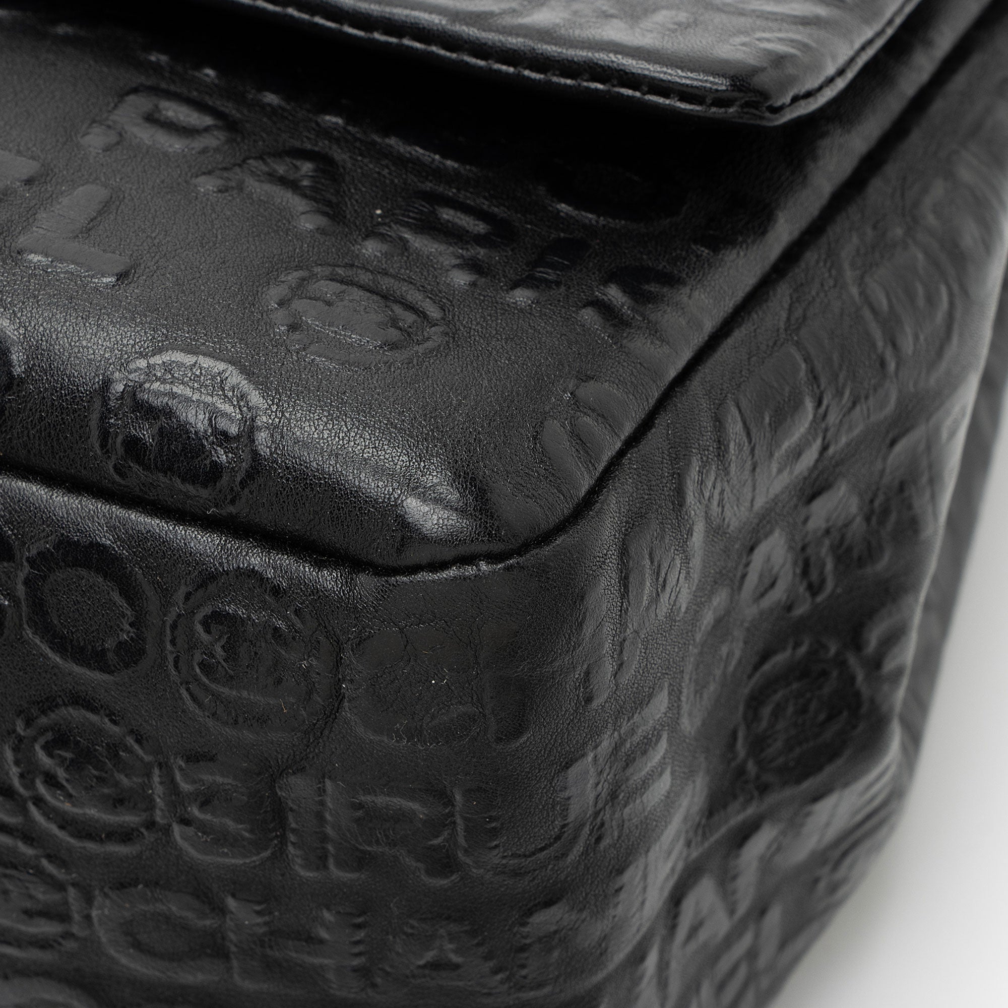 Chanel Embossed Calfskin Unlimited Jumbo Double Flap Bag