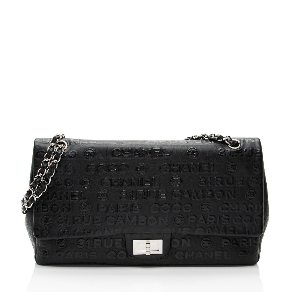 Chanel Embossed Calfskin Unlimited Jumbo Double Flap Bag