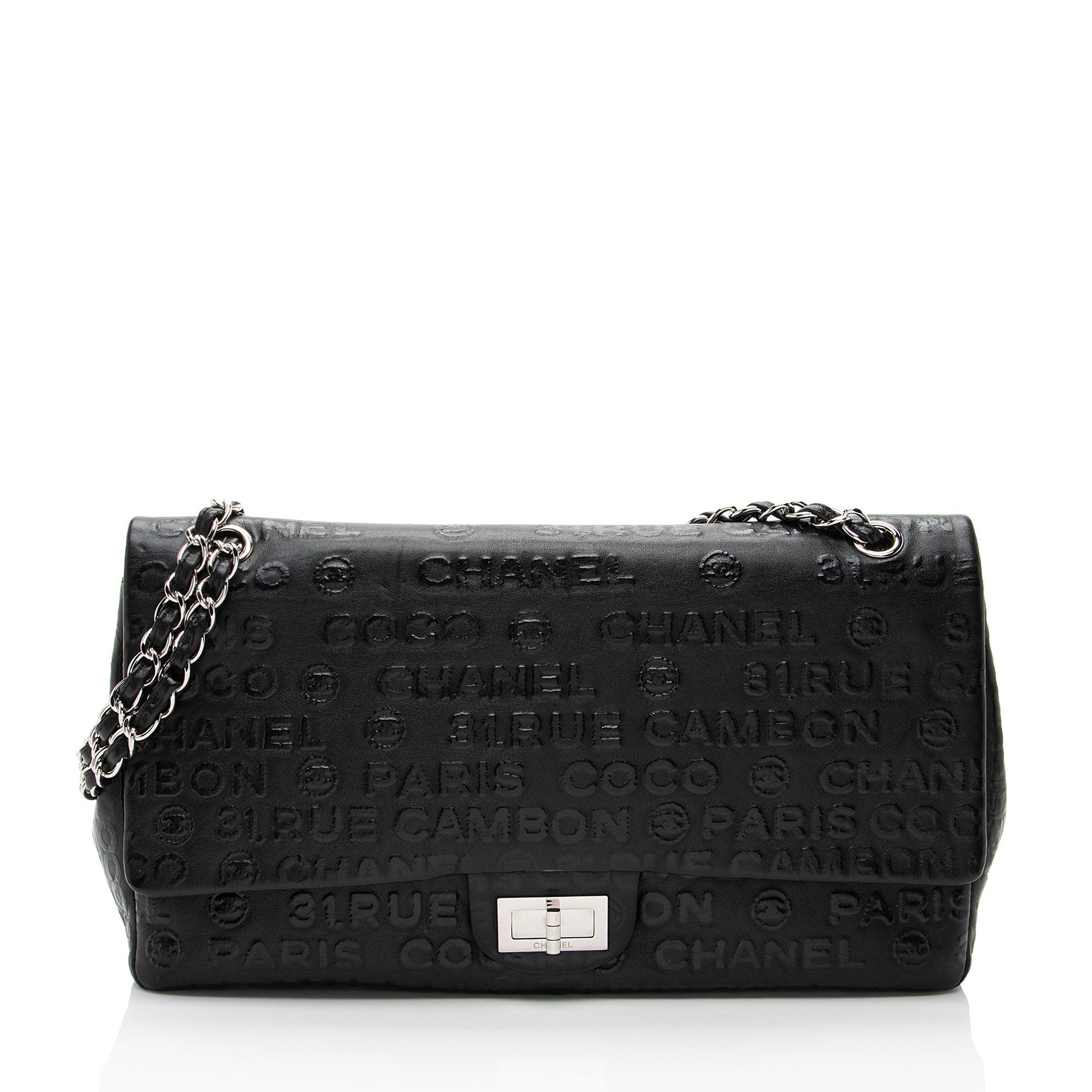 Chanel Embossed Calfskin Unlimited Jumbo Double Flap Bag