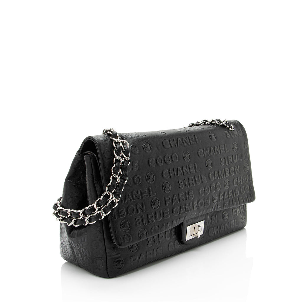 Chanel Embossed Calfskin Unlimited Jumbo Double Flap Bag