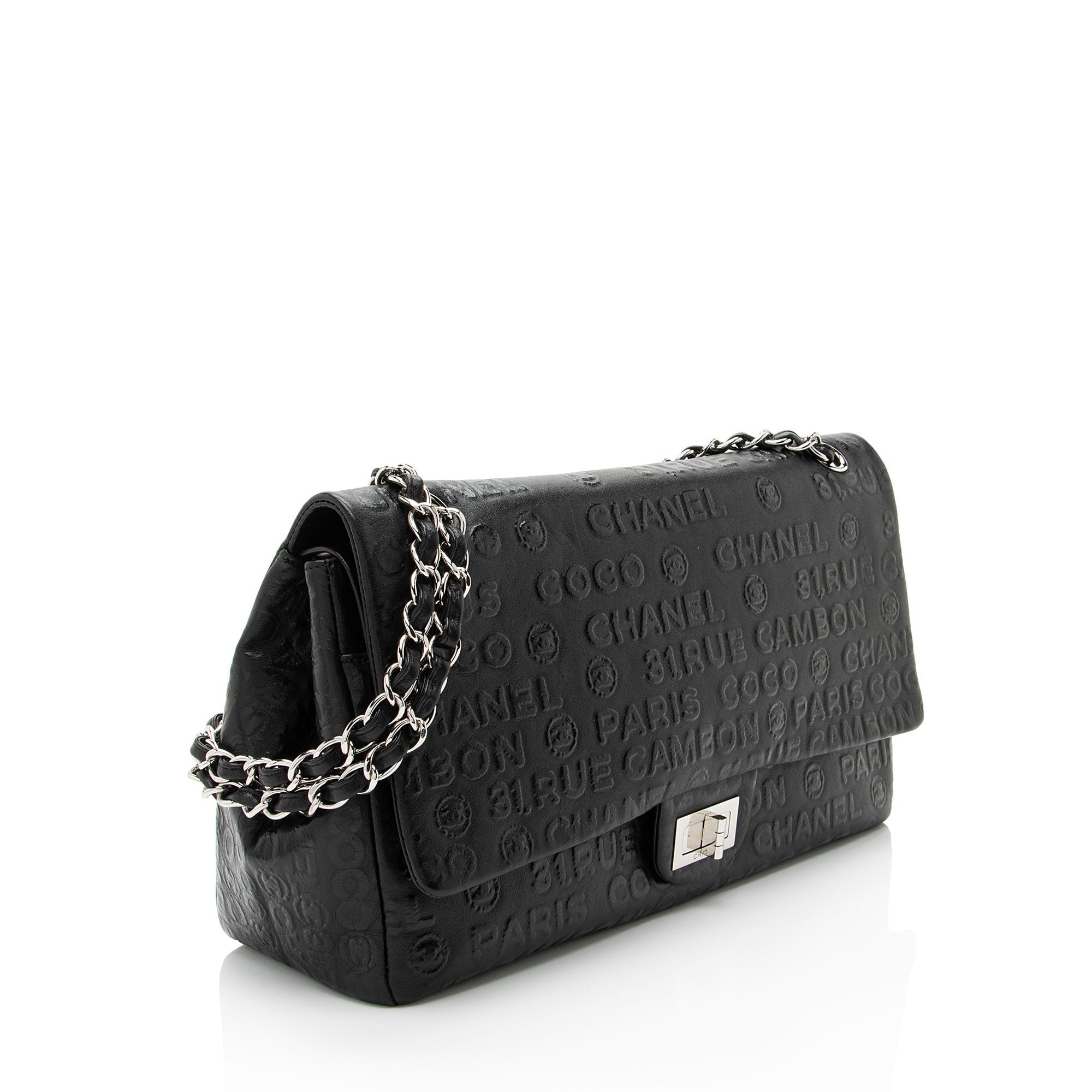 Chanel Embossed Calfskin Unlimited Jumbo Double Flap Bag