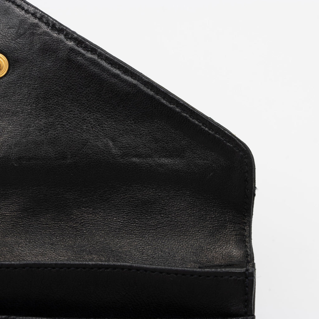Chanel Calfskin Diamond Wild Stitch Envelope Wallet (SHF-pNxSvK)