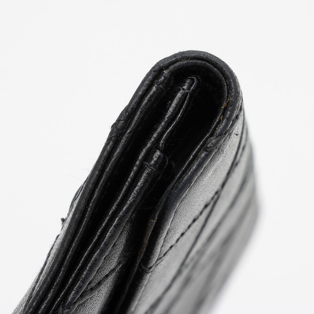 Chanel Calfskin Diamond Wild Stitch Envelope Wallet (SHF-pNxSvK)