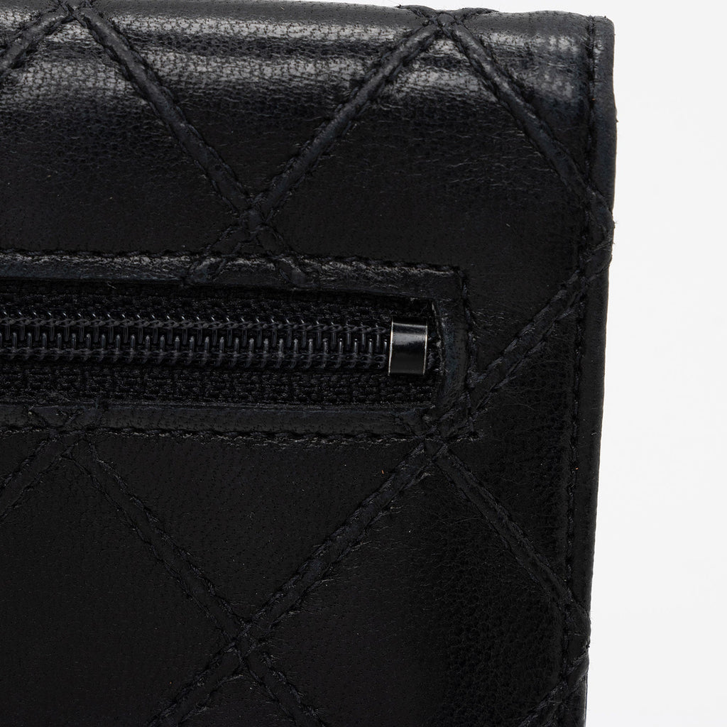 Chanel Calfskin Diamond Wild Stitch Envelope Wallet (SHF-pNxSvK)