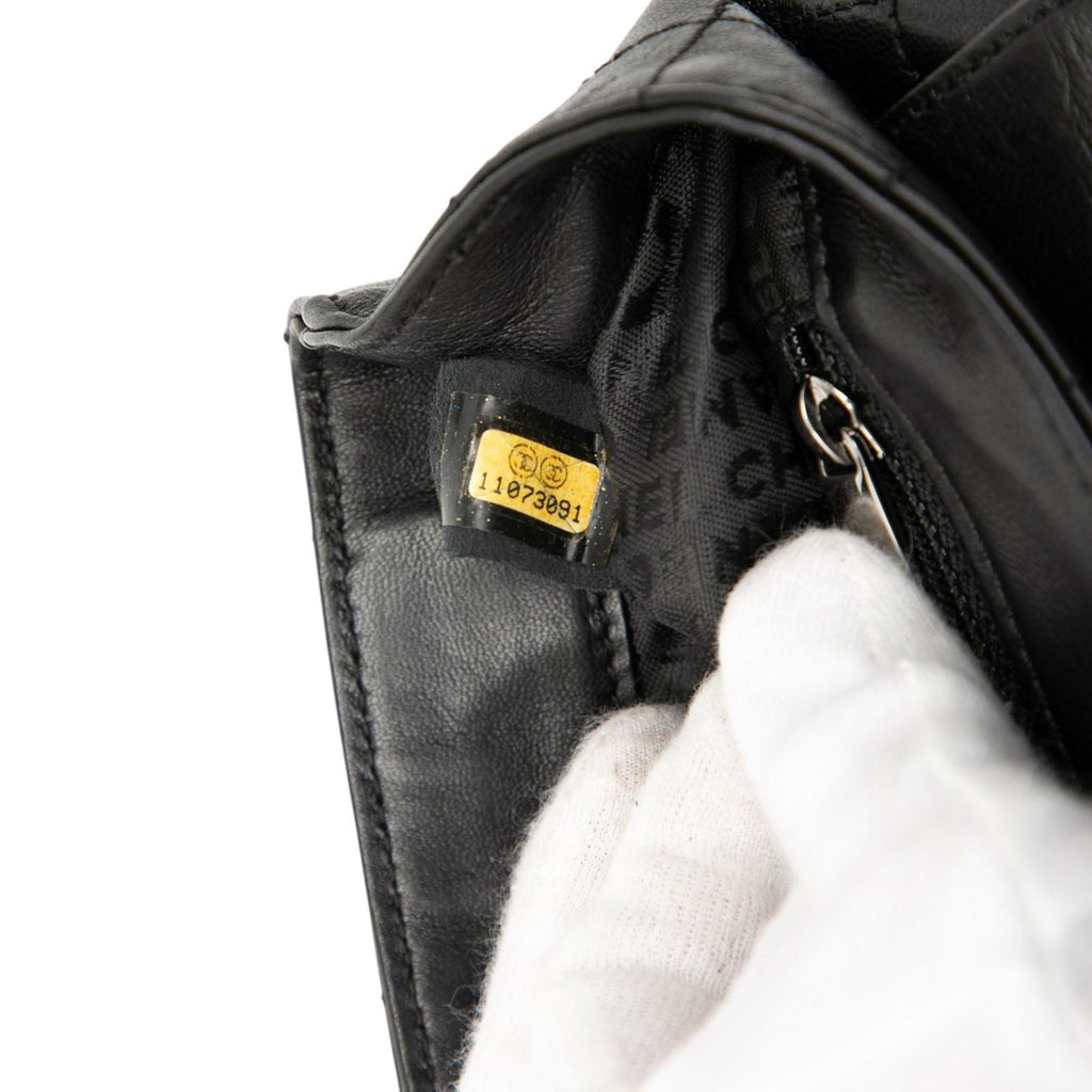 Chanel Camellia CC Choco Bar No 5 Lambskin Shoulder Bag